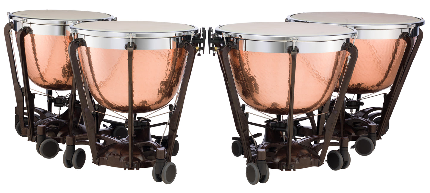 23", 26", 29", & 32" PROFESSIONAL GEN II TIMPANI, HAMMERED CAMBERED COPPER WITH FINE TUNERS