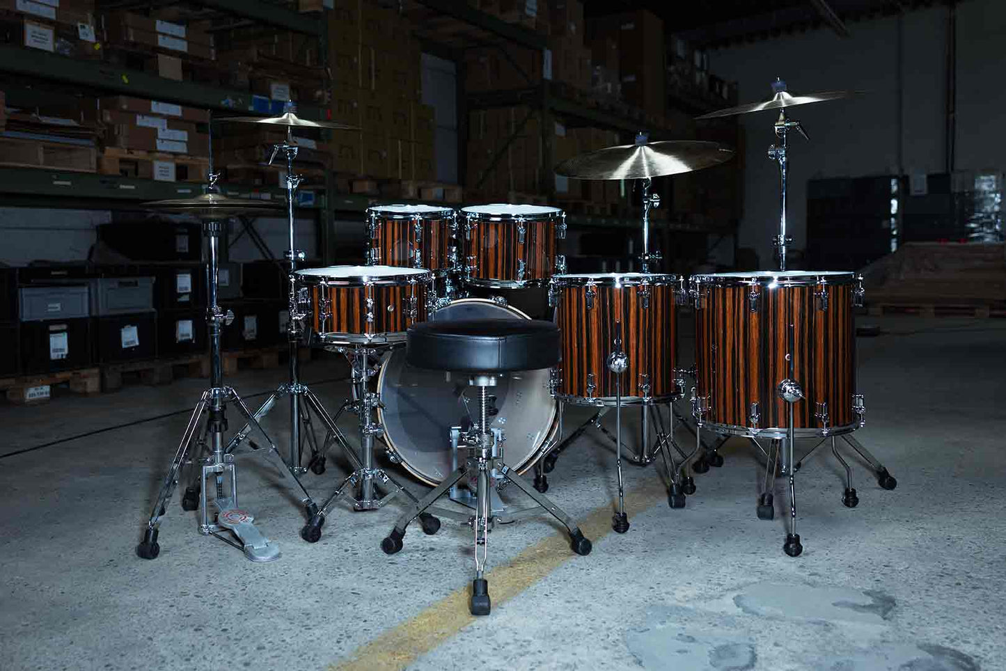 Sonor 150th Anniversary AQ2 6-Piece Drum Shell Pack - Ebony Gloss Lacquer