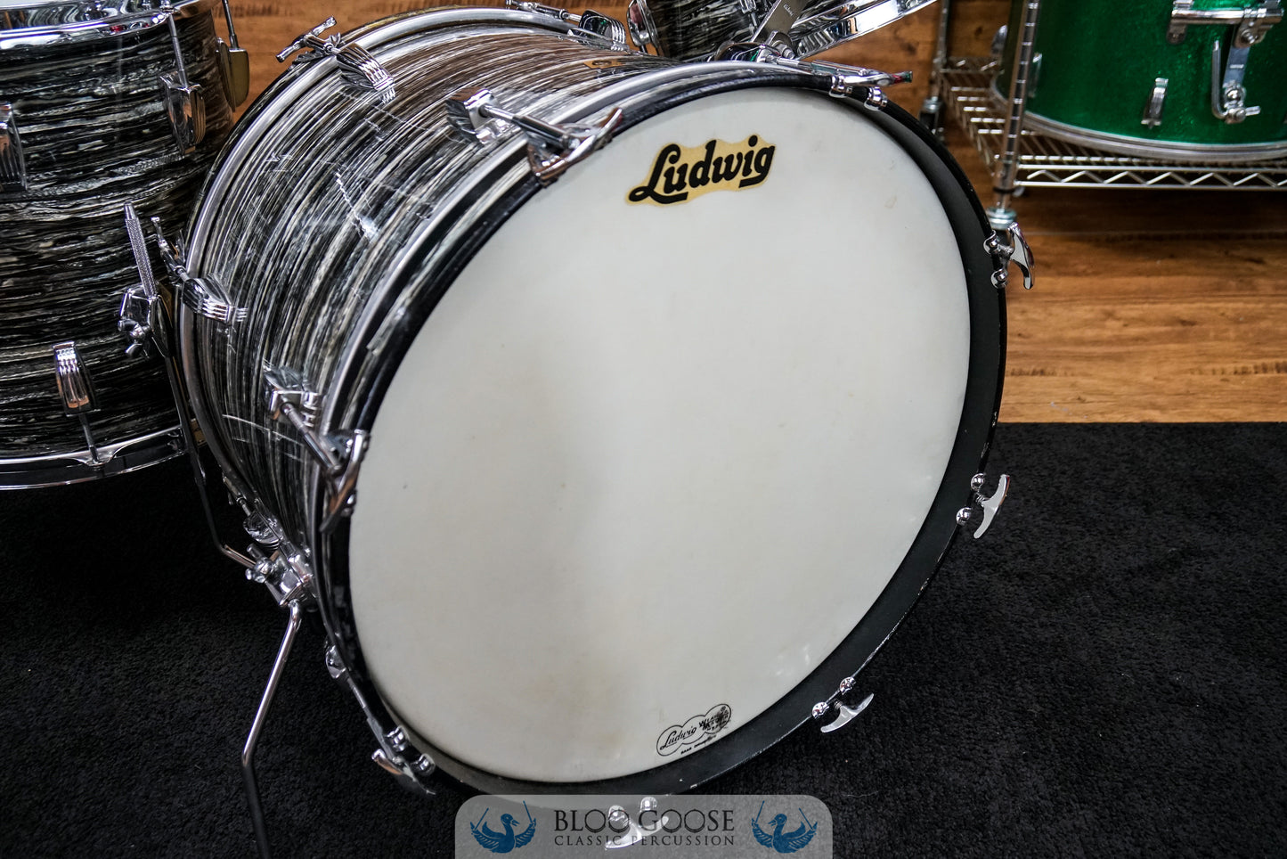 *COLLECTOR GRAIL* LUDWIG 1965 DOWNBEAT KIT IN BLACK OYSTER PEARL