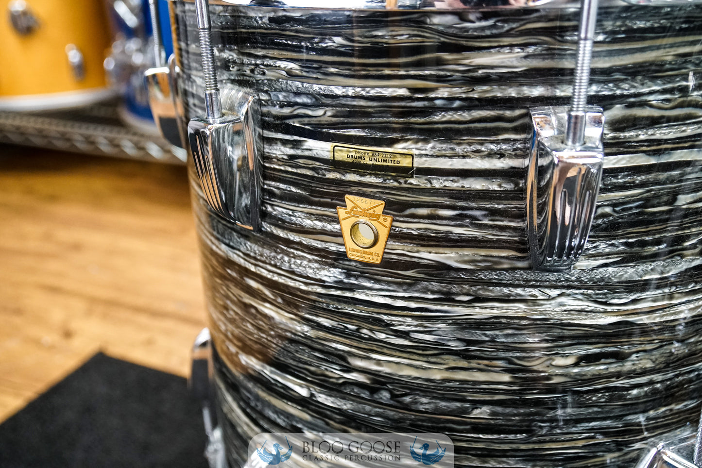 *COLLECTOR GRAIL* LUDWIG 1965 DOWNBEAT KIT IN BLACK OYSTER PEARL