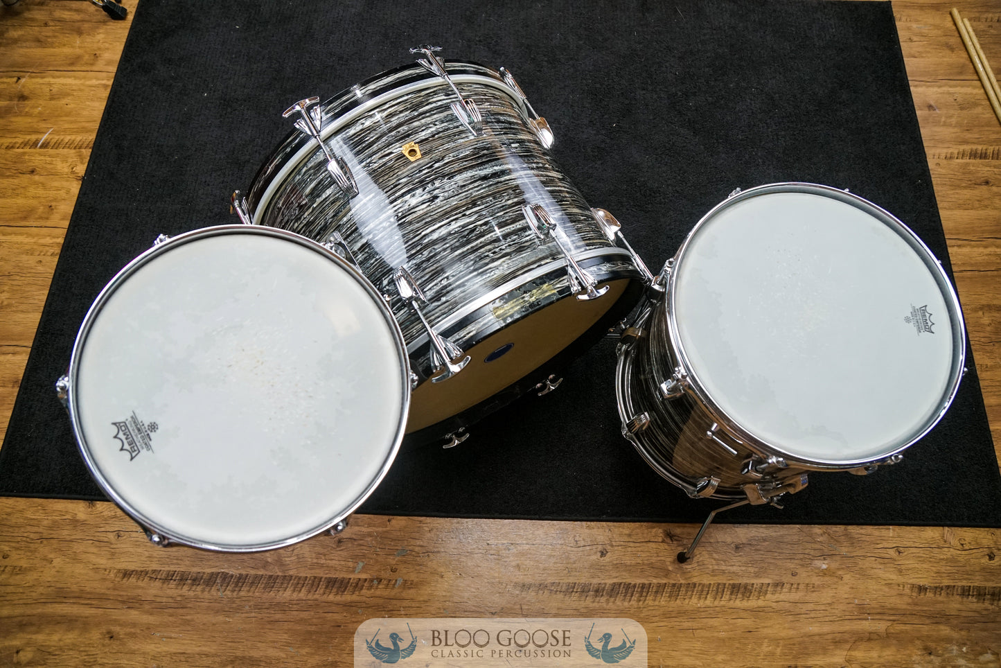 *COLLECTOR GRAIL* LUDWIG 1965 DOWNBEAT KIT IN BLACK OYSTER PEARL