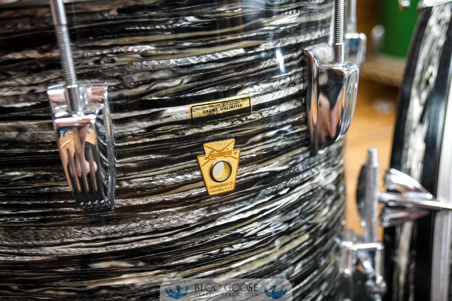 *COLLECTOR GRAIL* LUDWIG 1965 DOWNBEAT KIT IN BLACK OYSTER PEARL