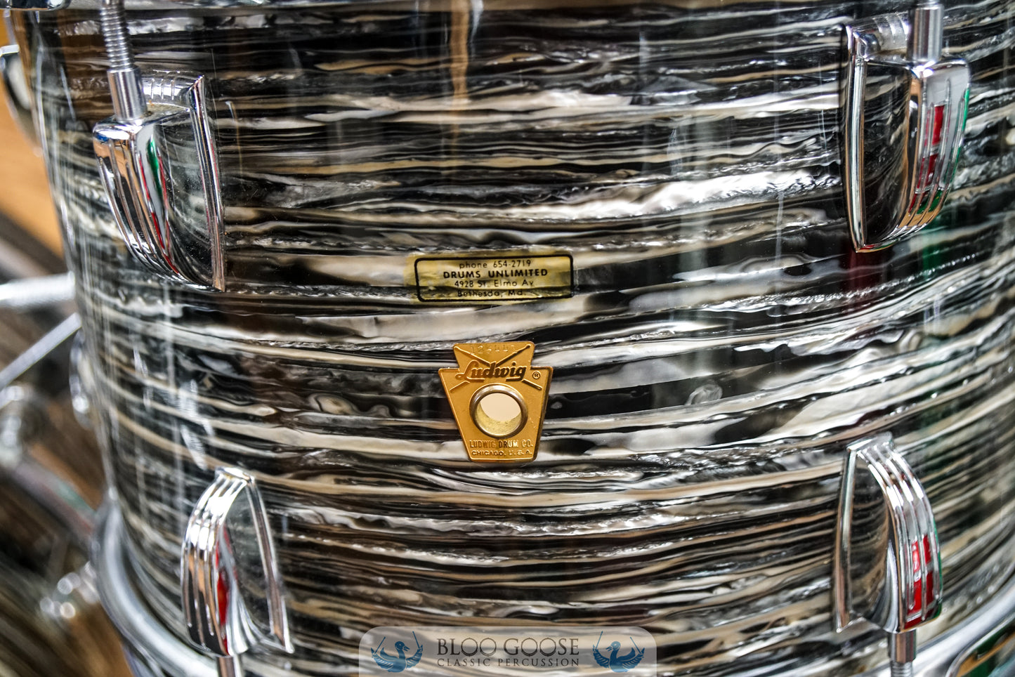 *COLLECTOR GRAIL* LUDWIG 1965 DOWNBEAT KIT IN BLACK OYSTER PEARL