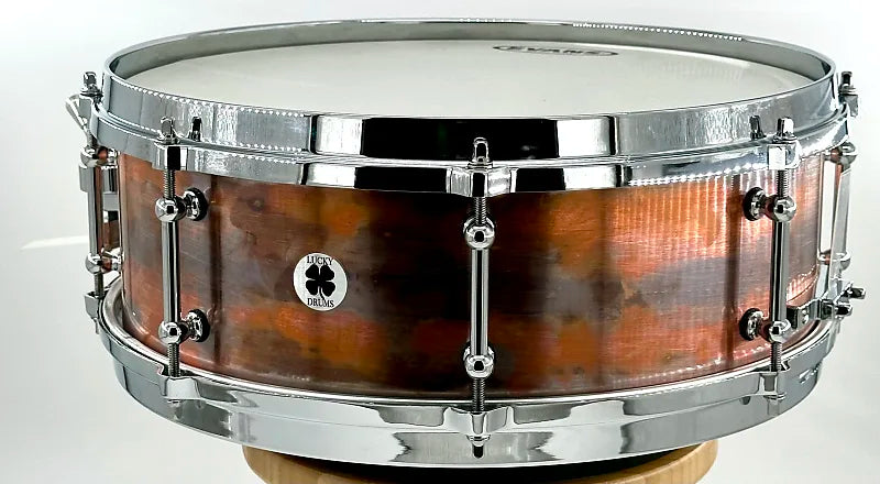 Lucky Drums Company Raw Copper 14"x5" w/Die Cast Hoops