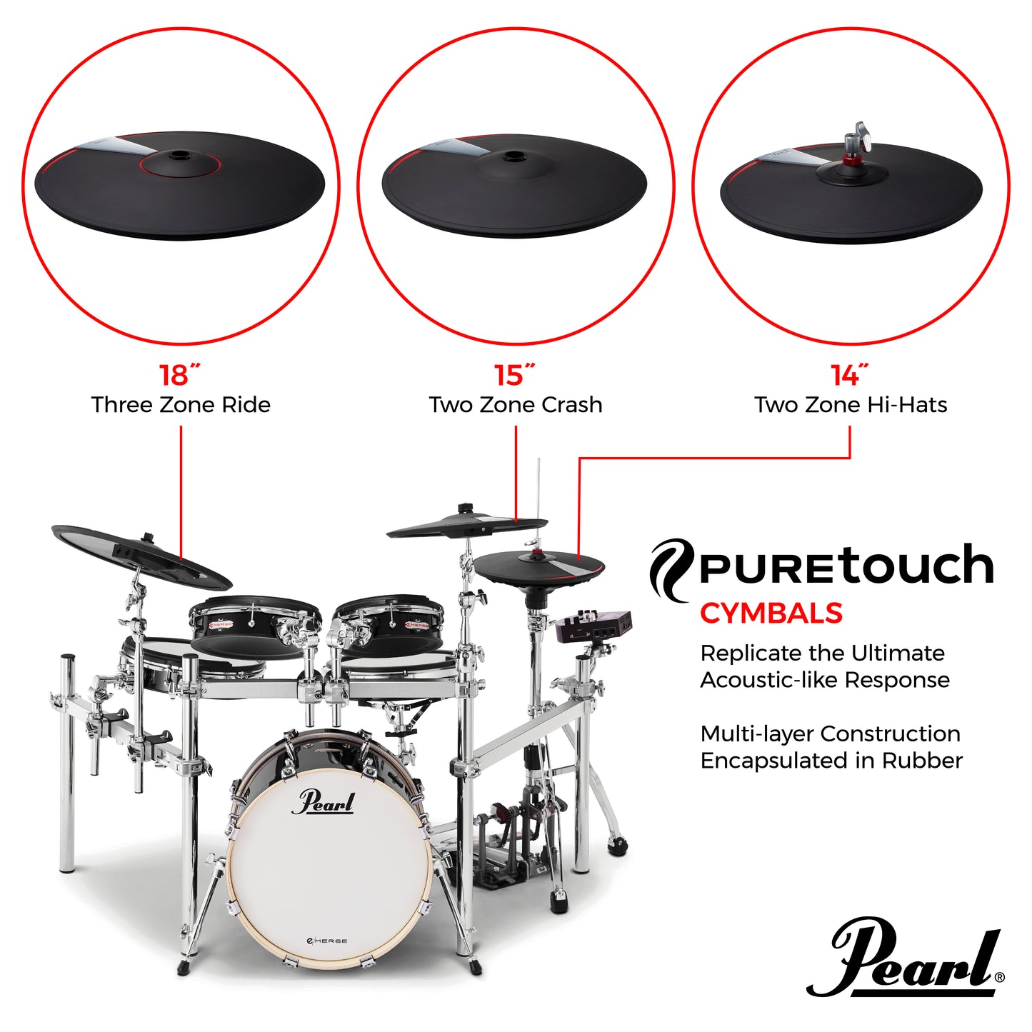 PURETOUCH 14" HI HAT SET