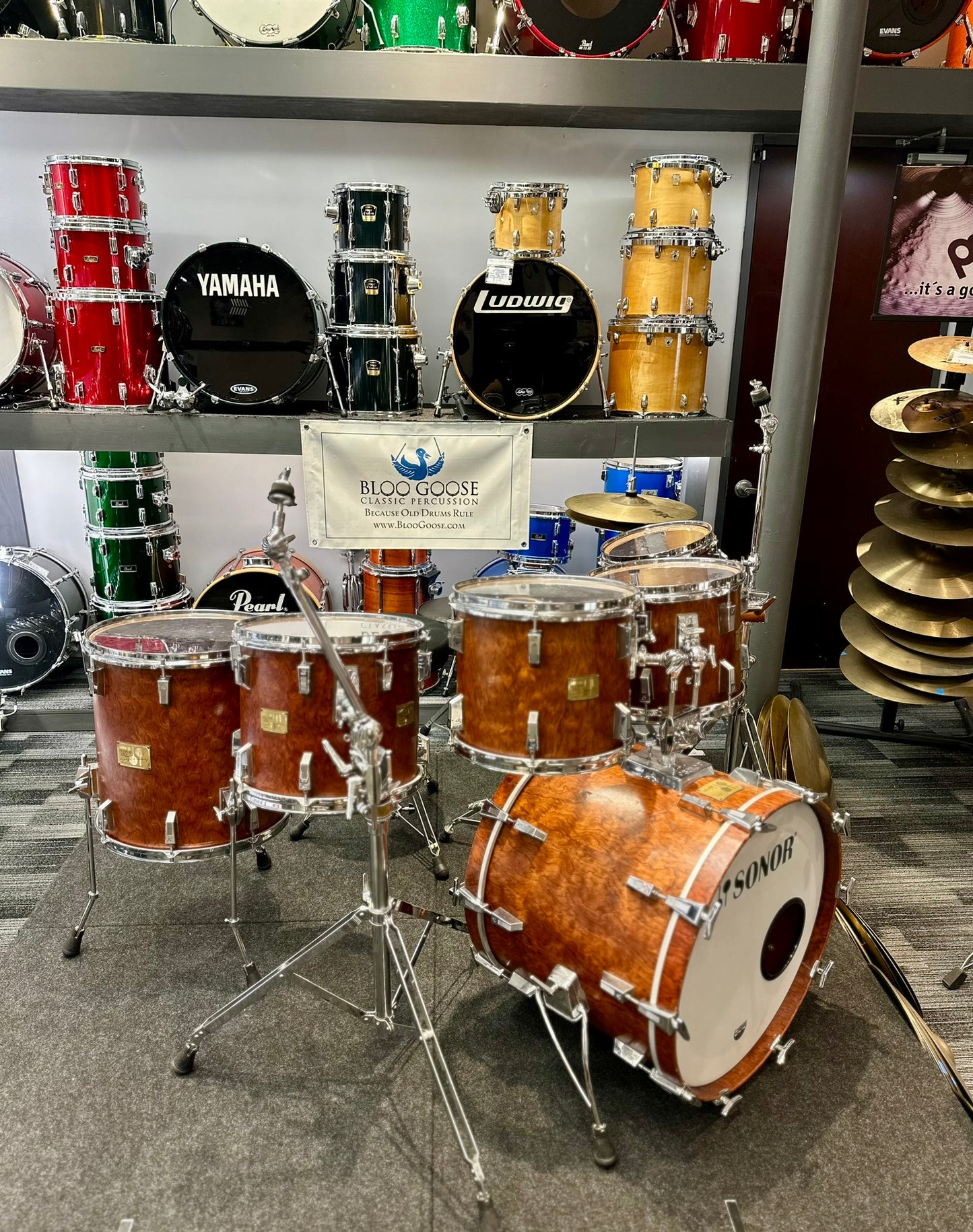 Sonor Horst Link Signature Kit - 1980s Bubinga/Beech