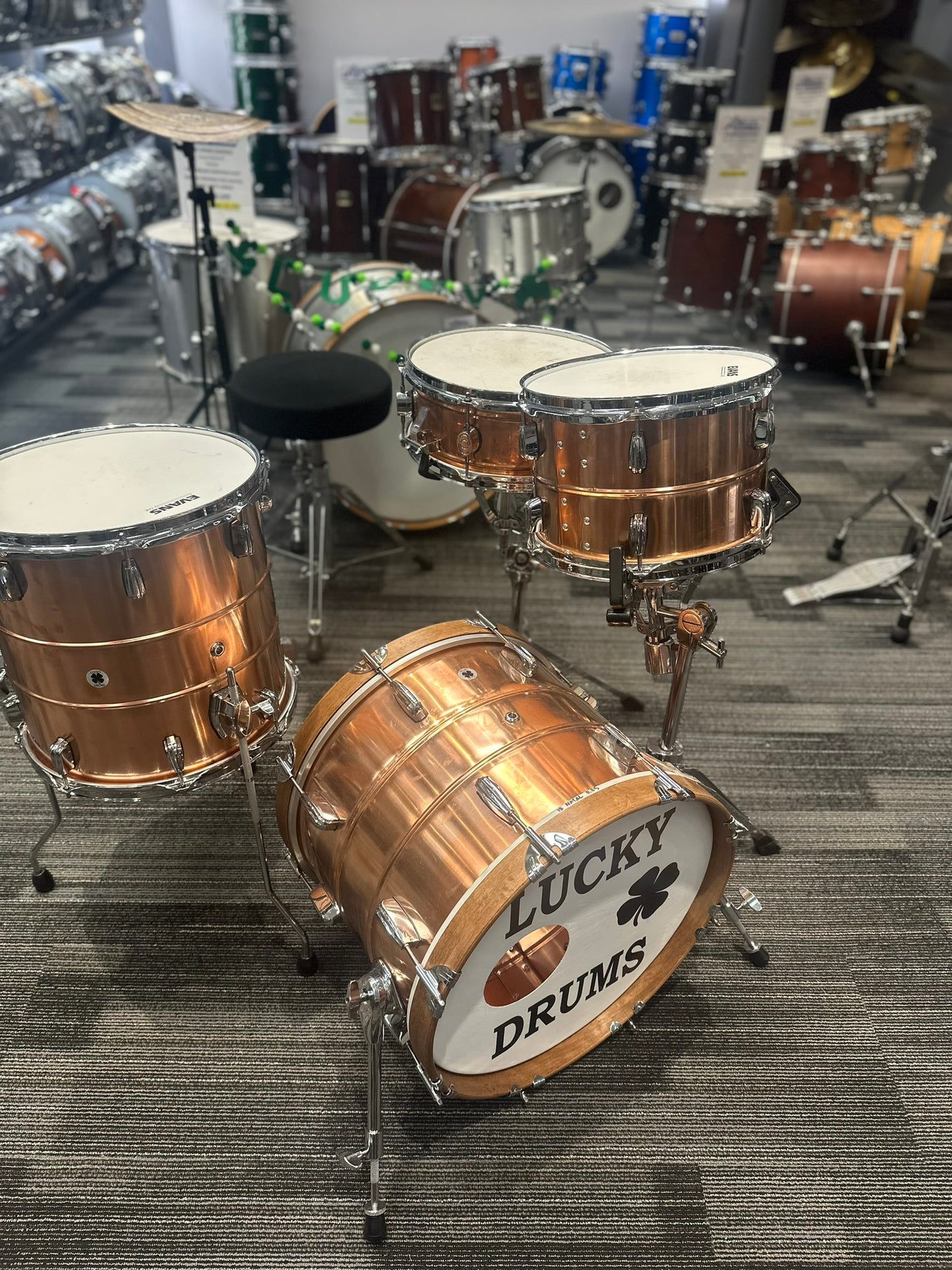 Lucky Drum Company Custom Copper 18/12/14 3-Piece Bop Kit