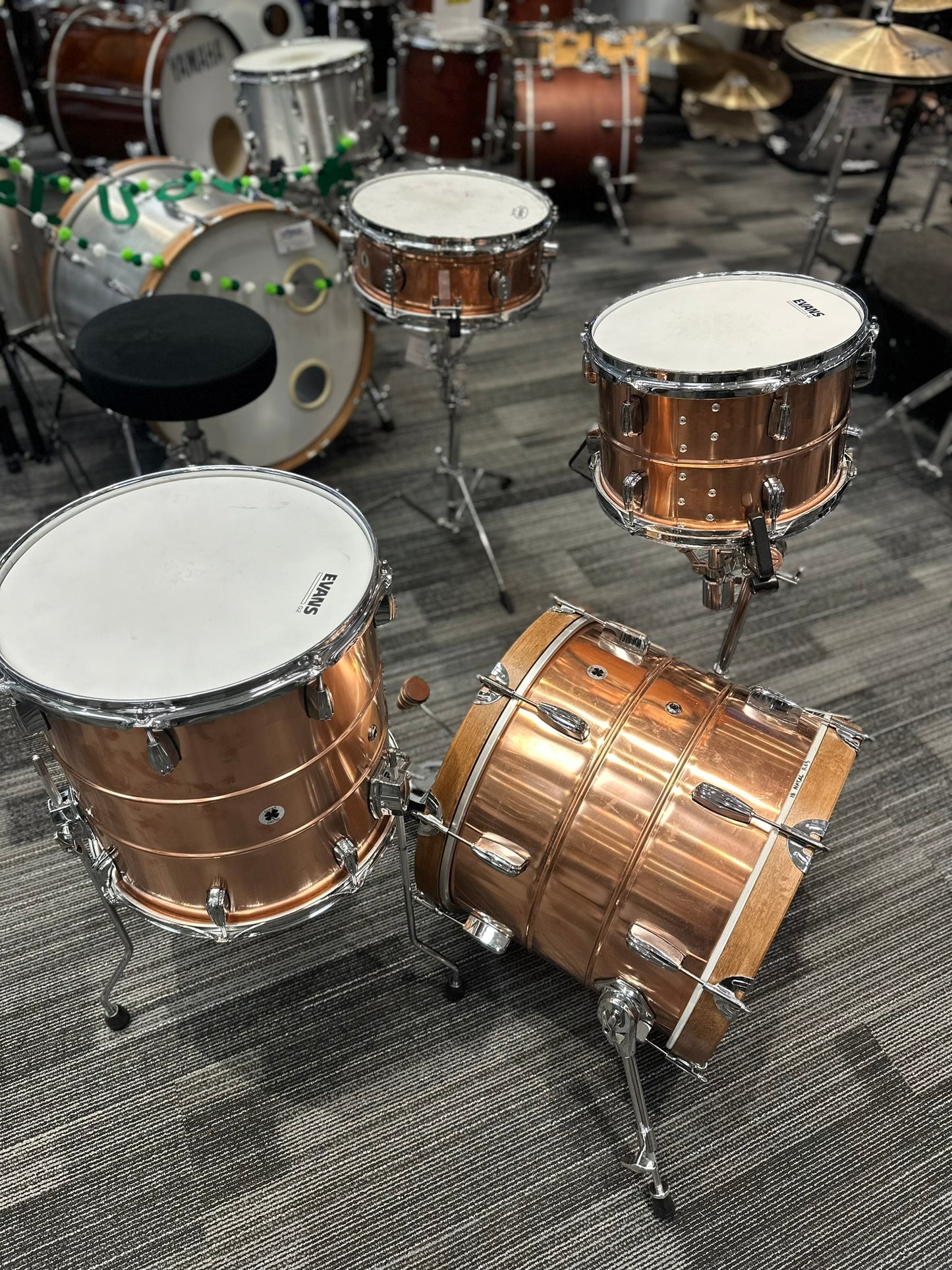 Lucky Drum Company Custom Copper 18/12/14 3-Piece Bop Kit