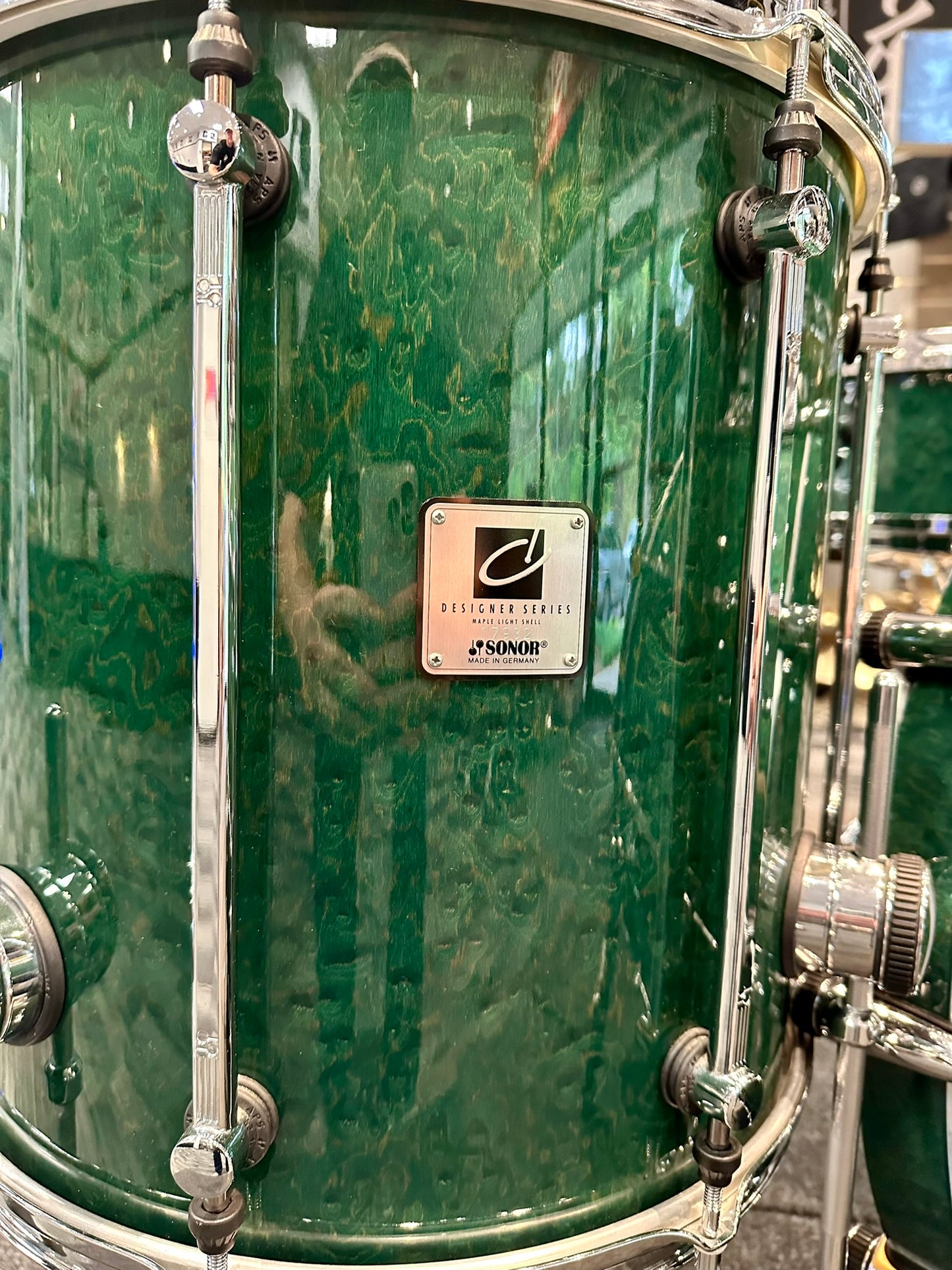 Sonor Designer Maple 4-Piece - Green Stain Birdseye Maple