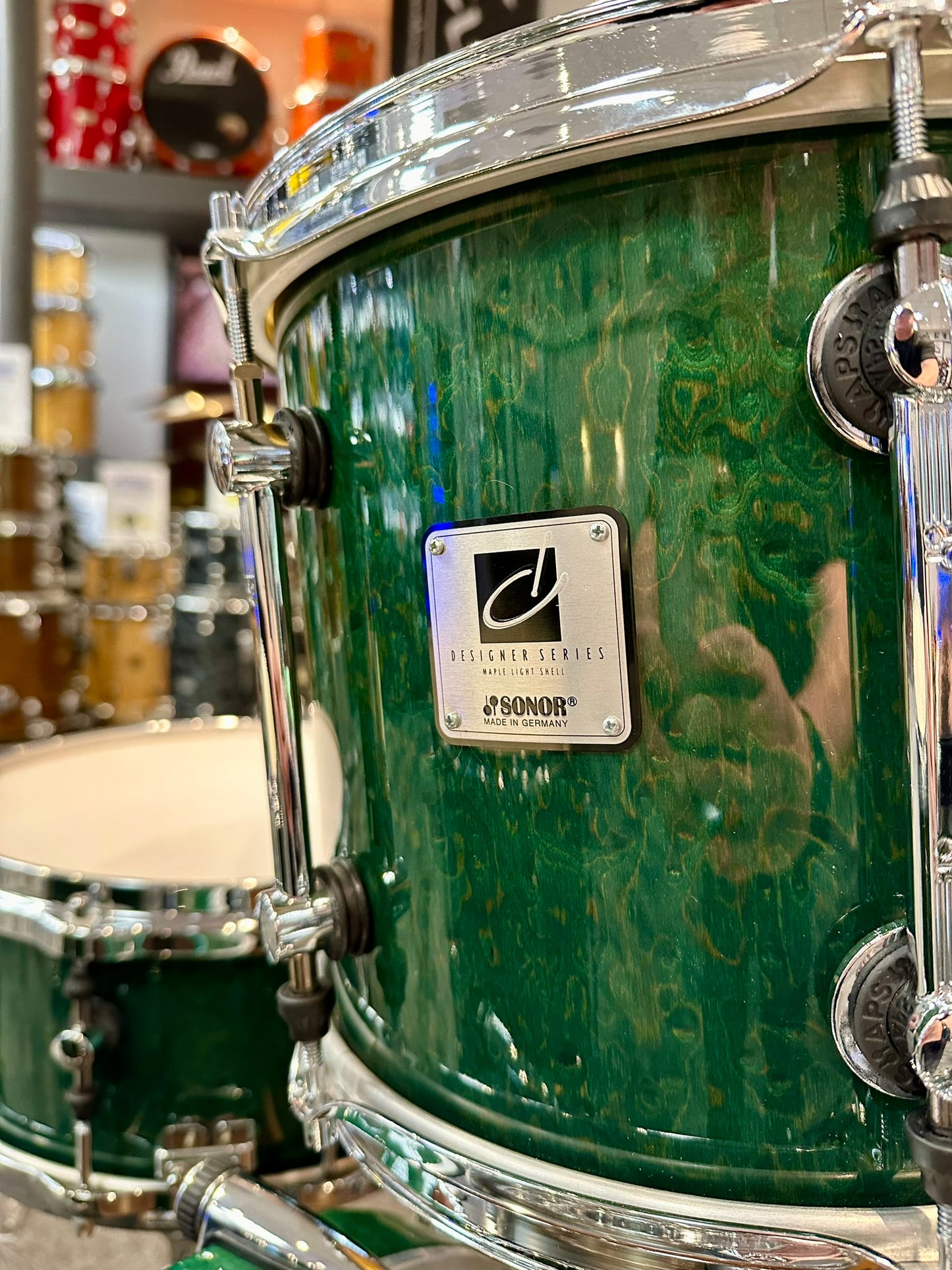 Sonor Designer Maple 4-Piece - Green Stain Birdseye Maple