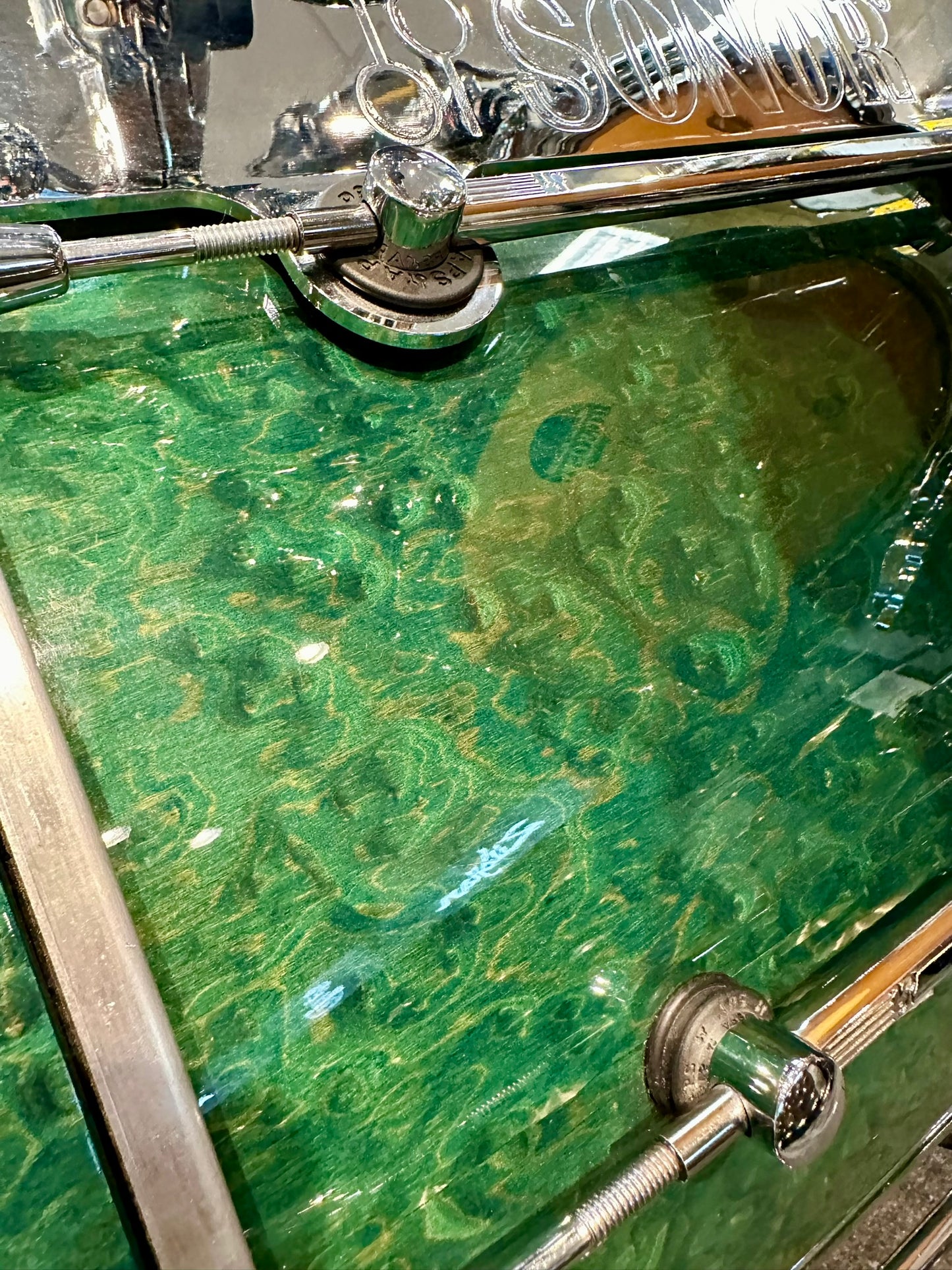 Sonor Designer Maple 4-Piece - Green Stain Birdseye Maple