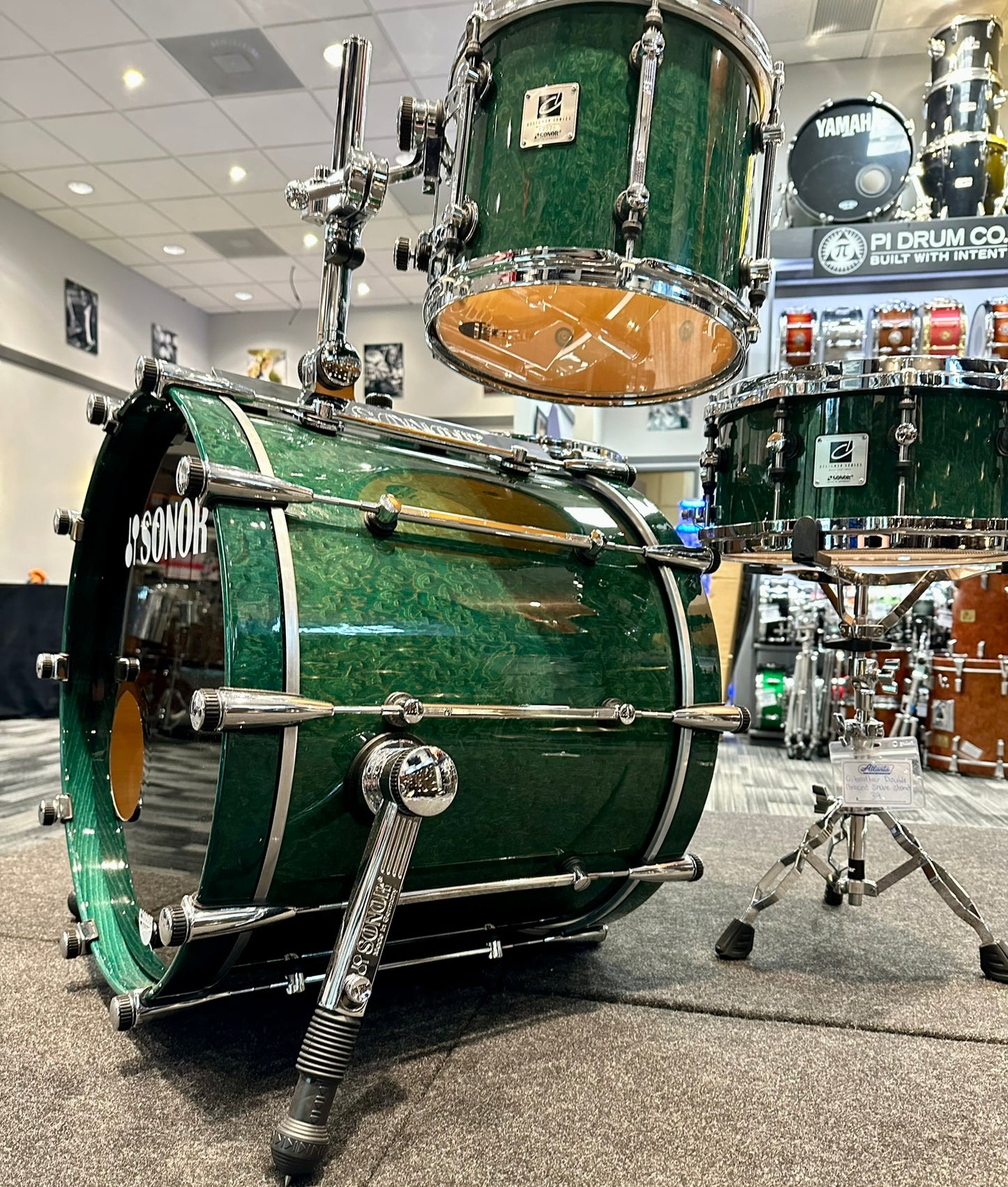 Sonor Designer Maple 4-Piece - Green Stain Birdseye Maple