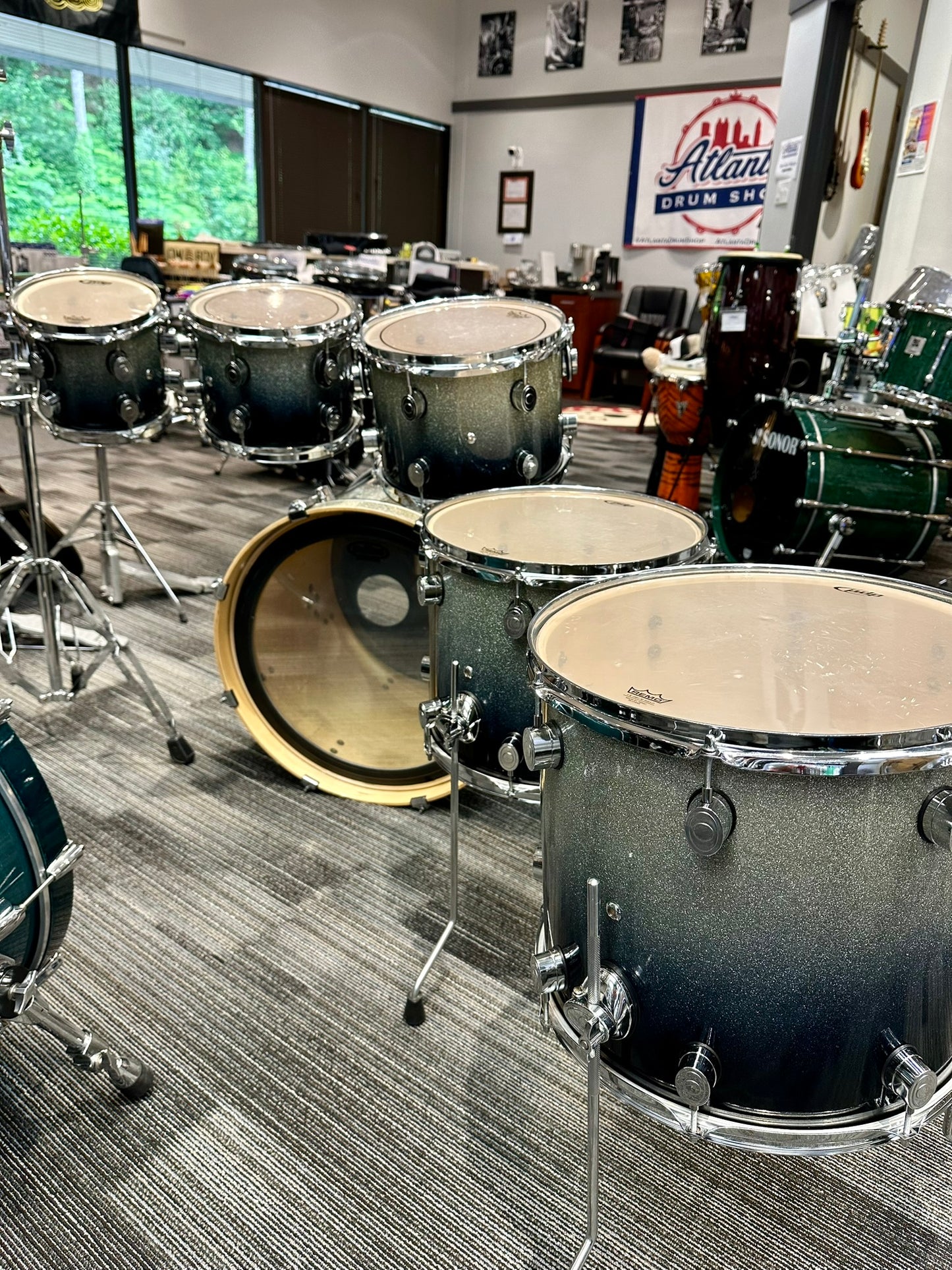 PDP X7 Series Silver Sparkle Fade Lacquer 6-Piece