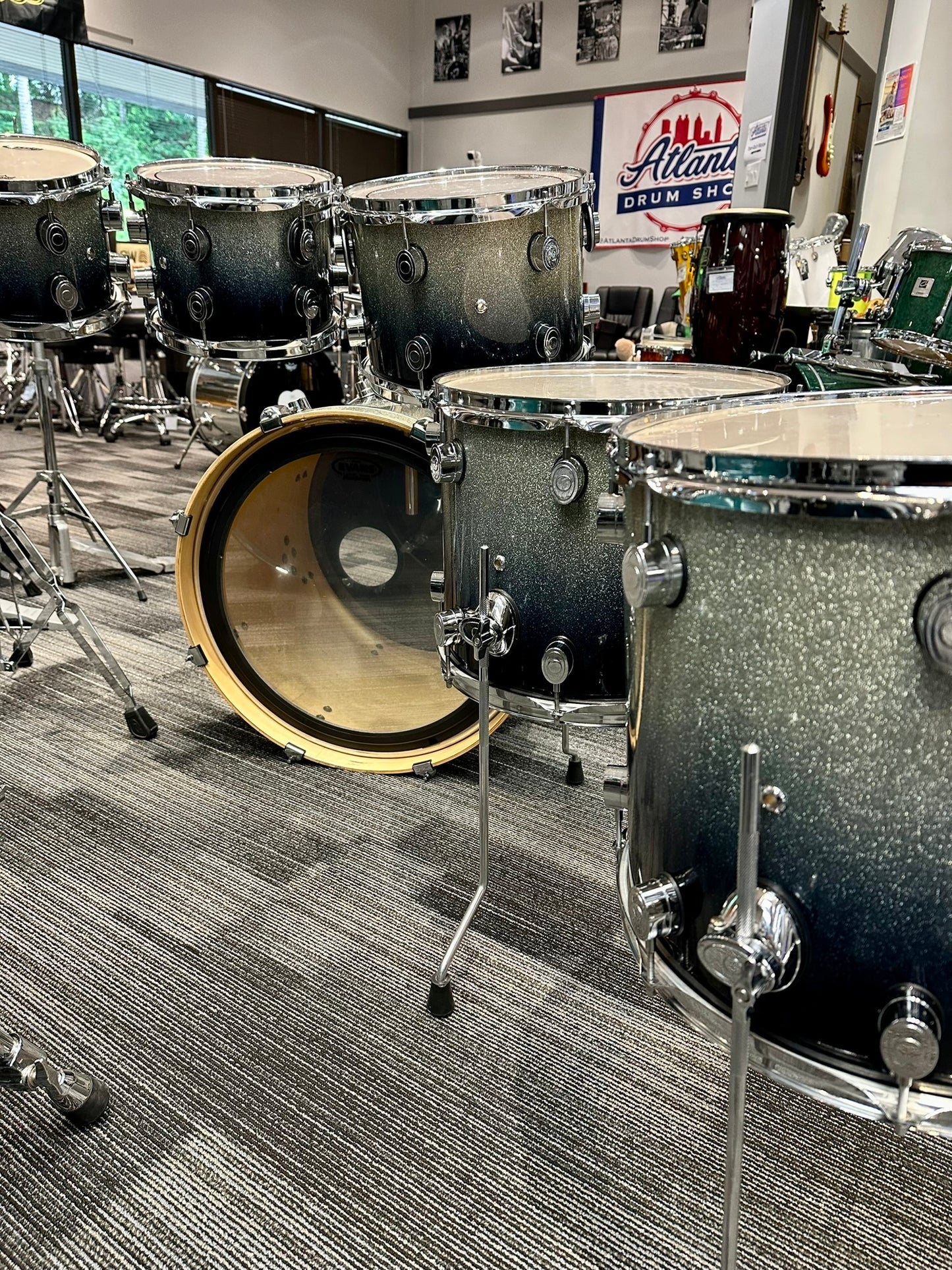 PDP X7 Series Silver Sparkle Fade Lacquer 6-Piece