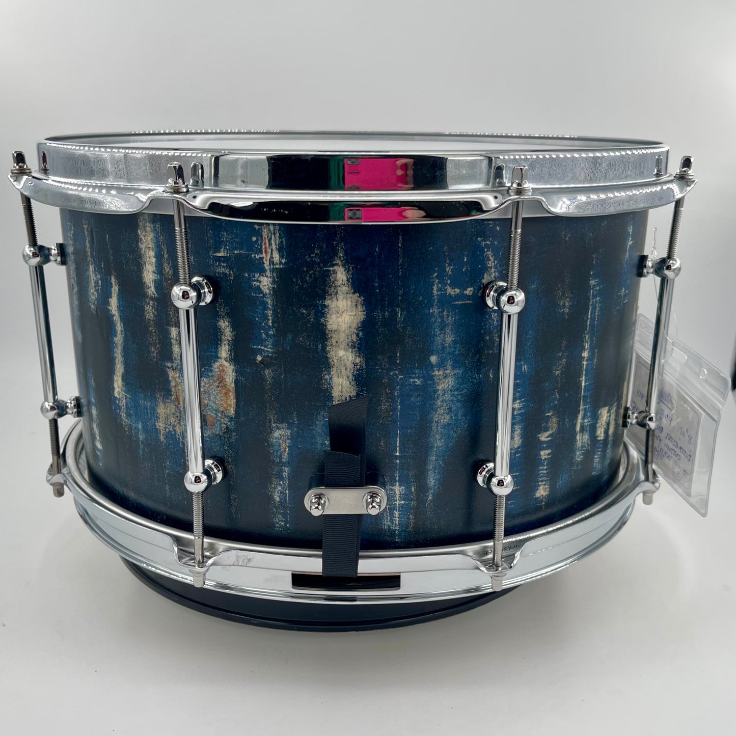 Outlaw Drums 8" x 14" Pine Stave Ply Distressed Midnight Finish