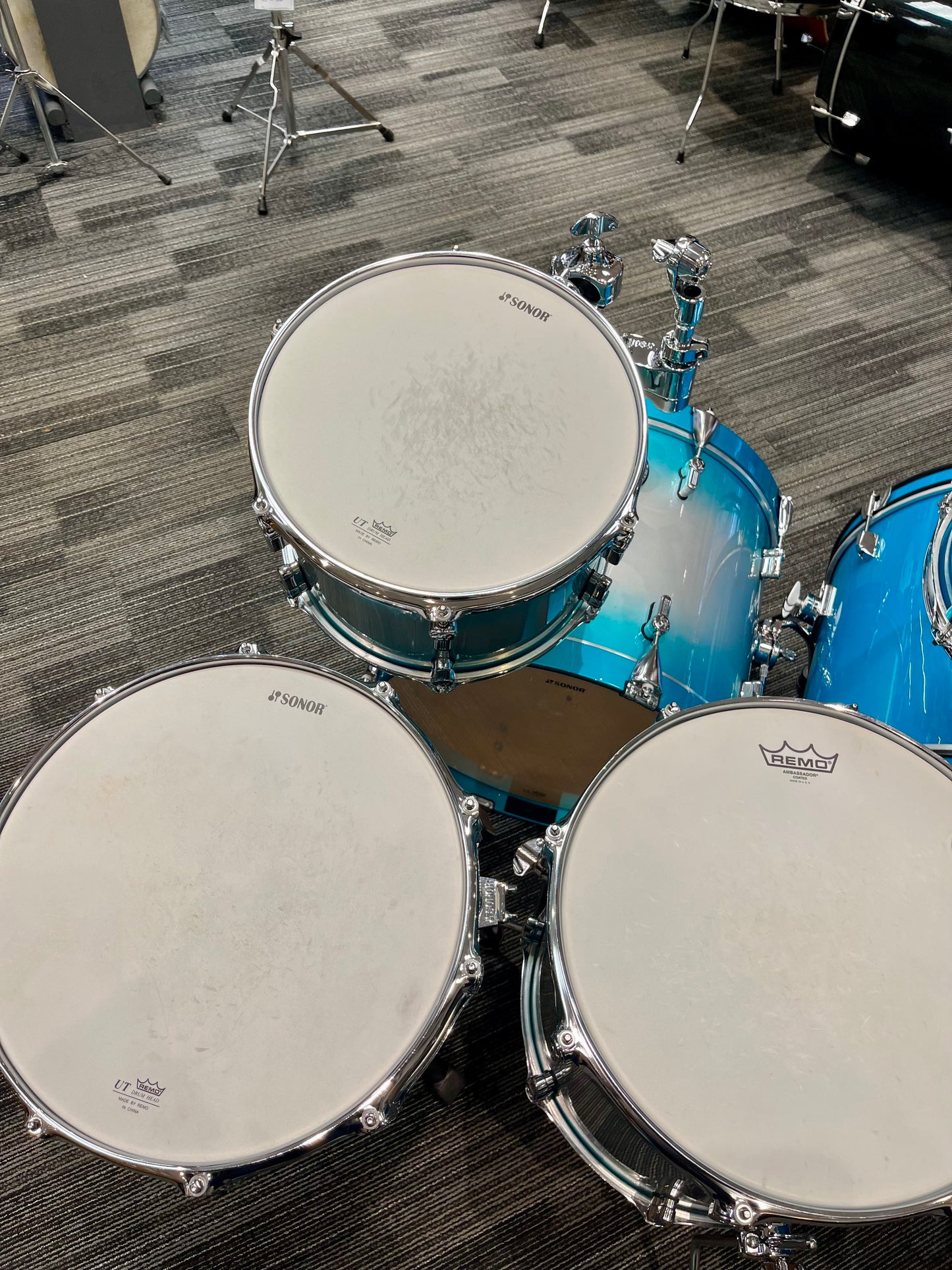 Sonor AQ2 Bop 4-piece Shell Pack with Snare - Aqua Silver Burst - Gently Used