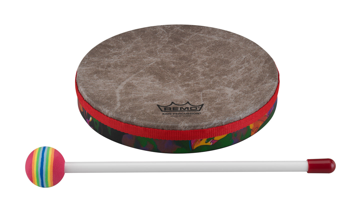 Remo KD-0208-01 Kids Percussion Frame Drum. Fabric Rain Forest 8"