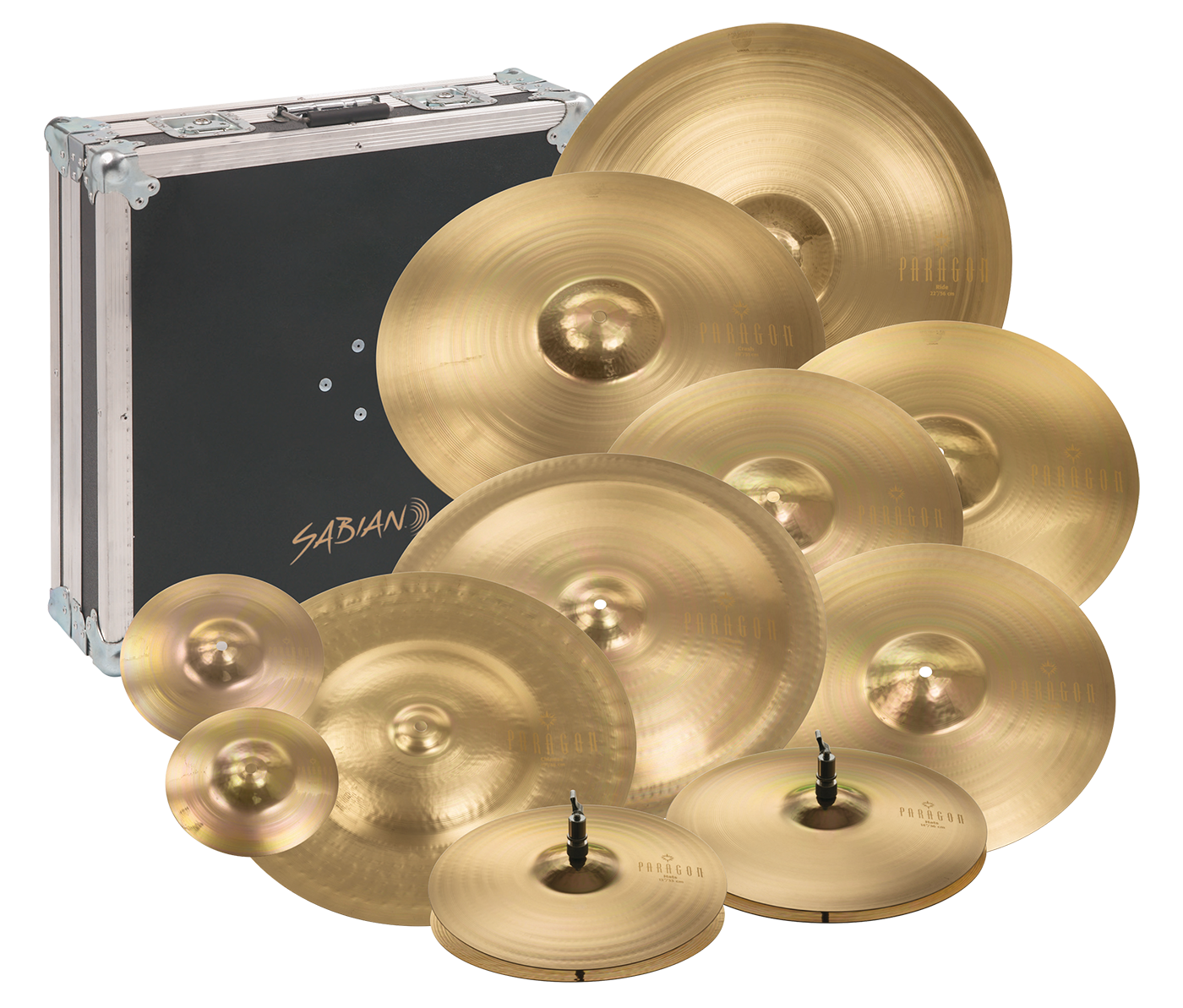 SABIAN Paragon Neil Peart Complete Set Brilliant Finish w/ Flight