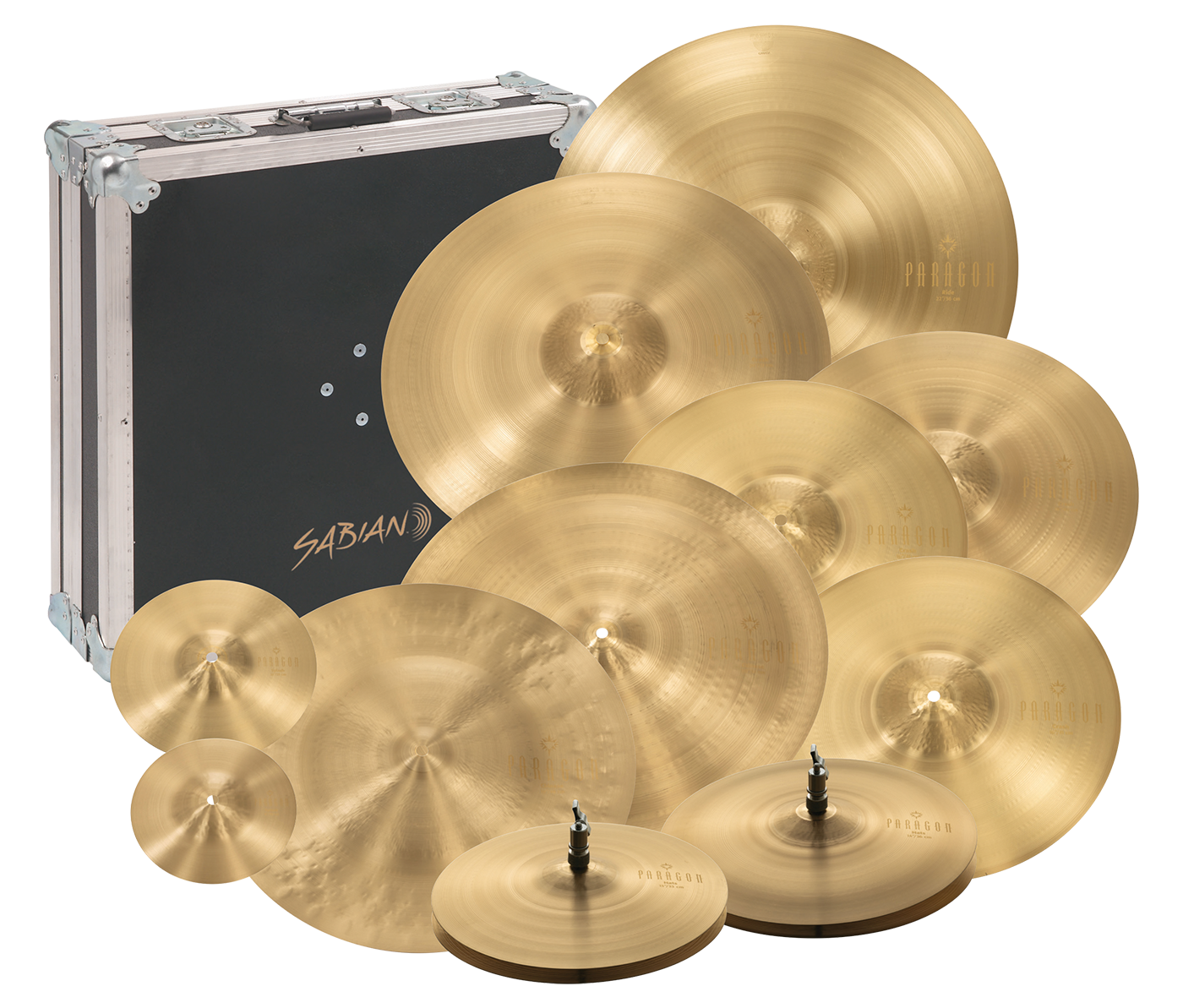 SABIAN Paragon Neil Peart Complete Set w/ Flight Case