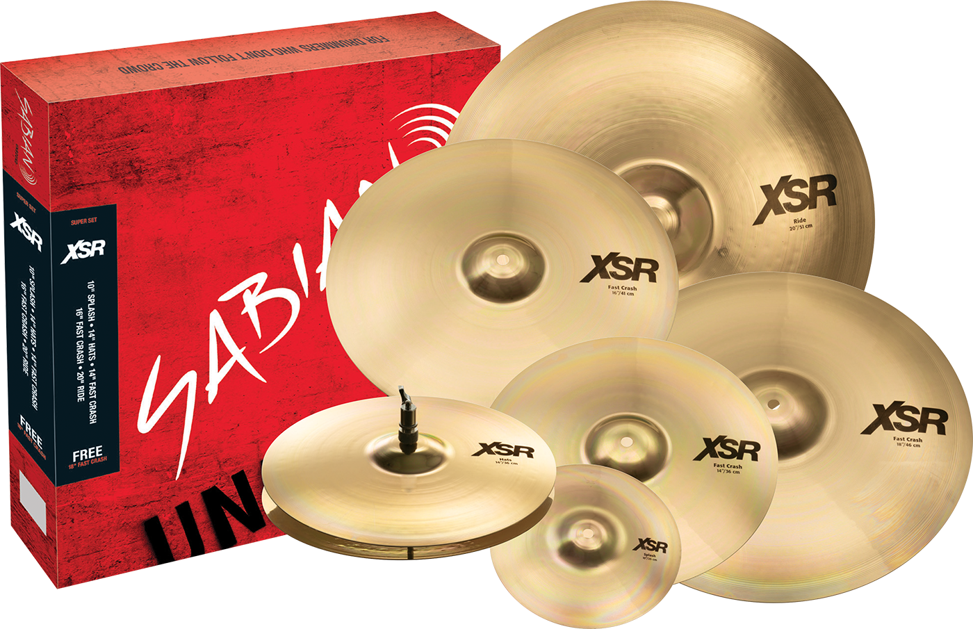SABIAN XSR Super Set w/10" & 18" -
