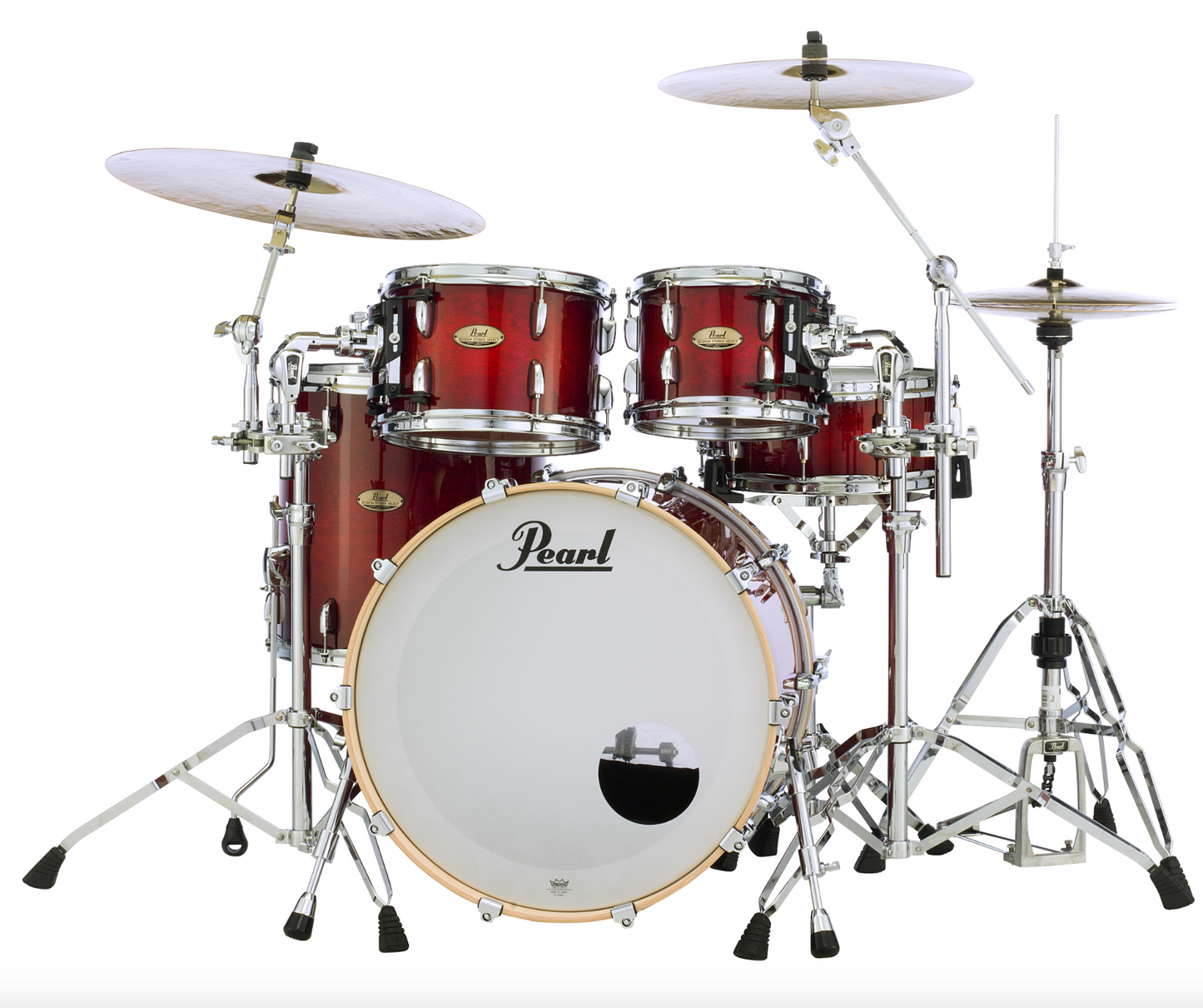 Pearl Session Studio Select 4-piece Shell Pack - 22" Bass Drum ANTIQUE CRIMSON BURST