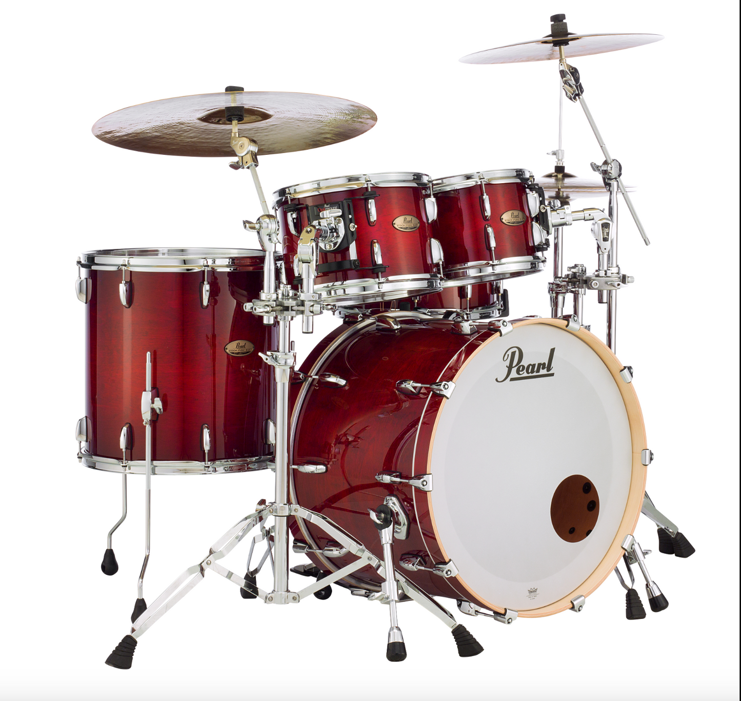 Pearl Session Studio Select 4-piece Shell Pack - 22" Bass Drum ANTIQUE CRIMSON BURST