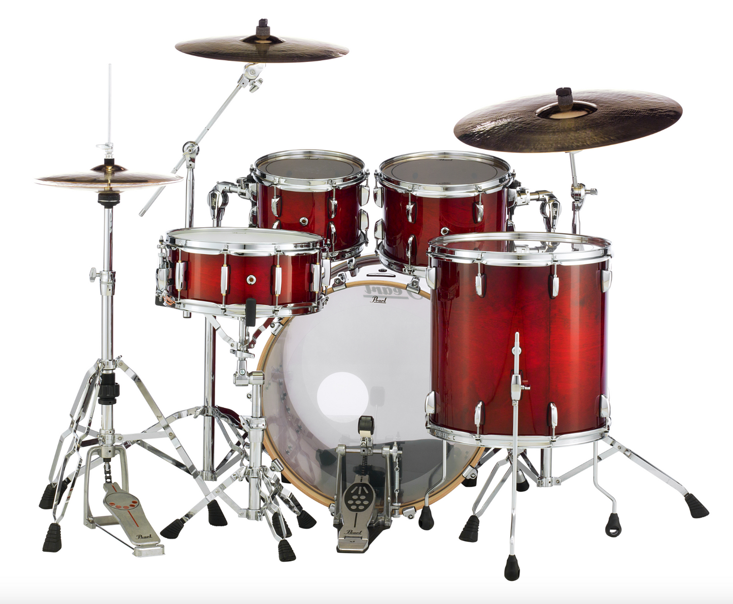 Pearl Session Studio Select 4-piece Shell Pack - 22" Bass Drum ANTIQUE CRIMSON BURST