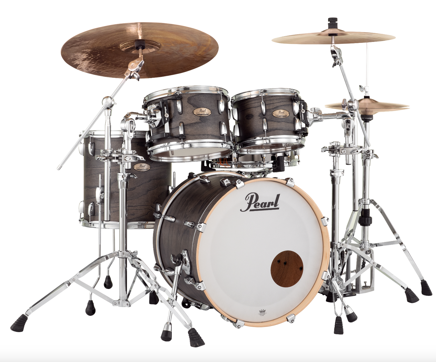 Pearl Session Studio Select 4-piece Shell Pack - 20" Bass Drum BLACK SATIN ASH