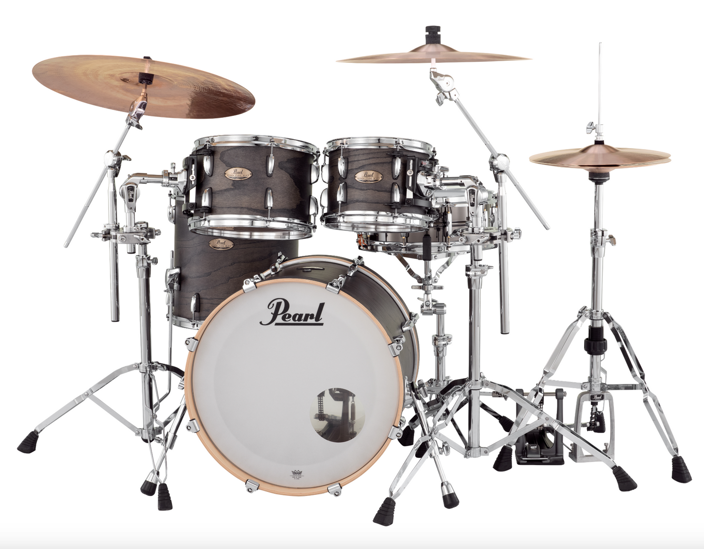 Pearl Session Studio Select 4-piece Shell Pack - 20" Bass Drum BLACK SATIN ASH