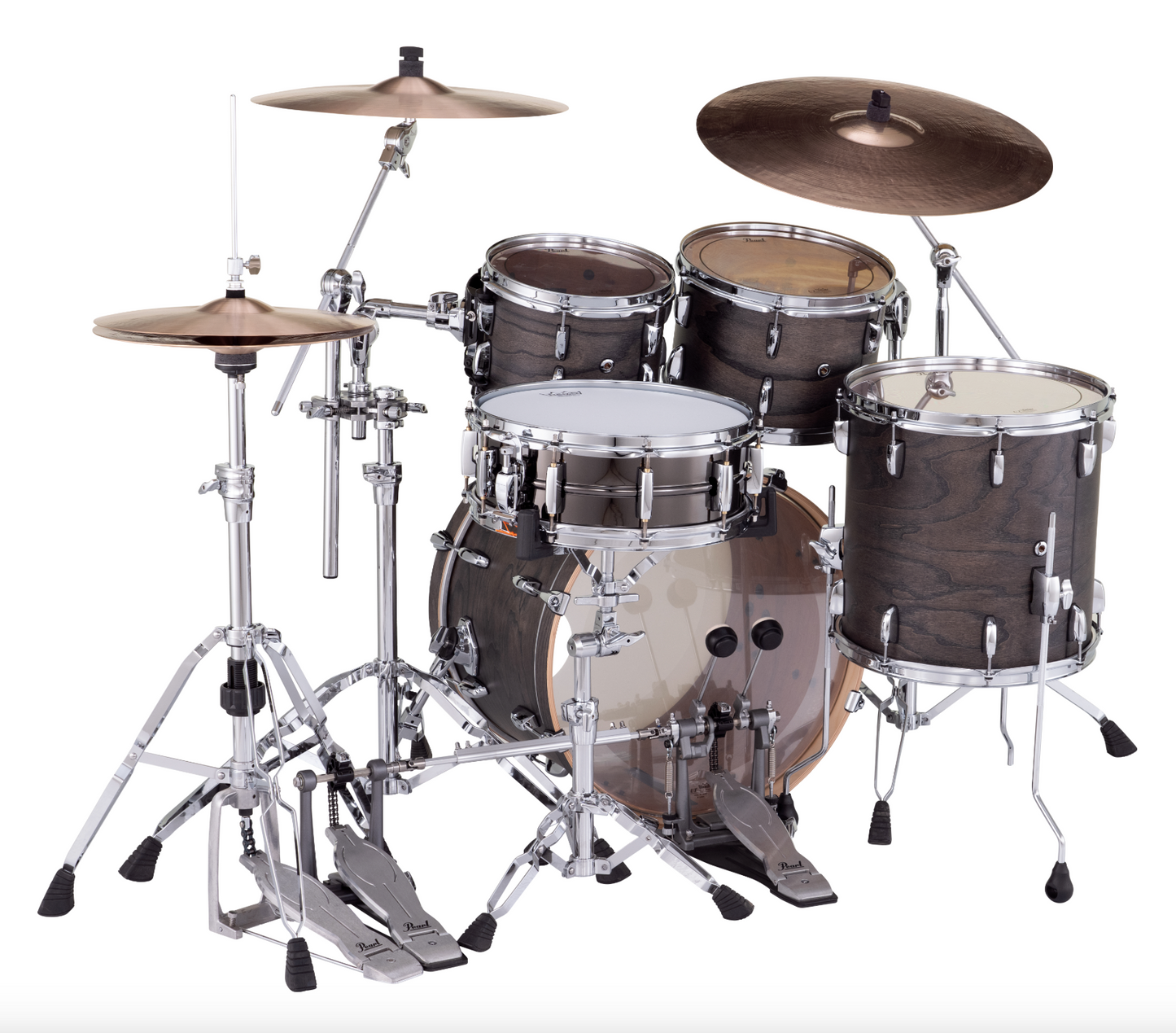 Pearl Session Studio Select 4-piece Shell Pack - 20" Bass Drum BLACK SATIN ASH
