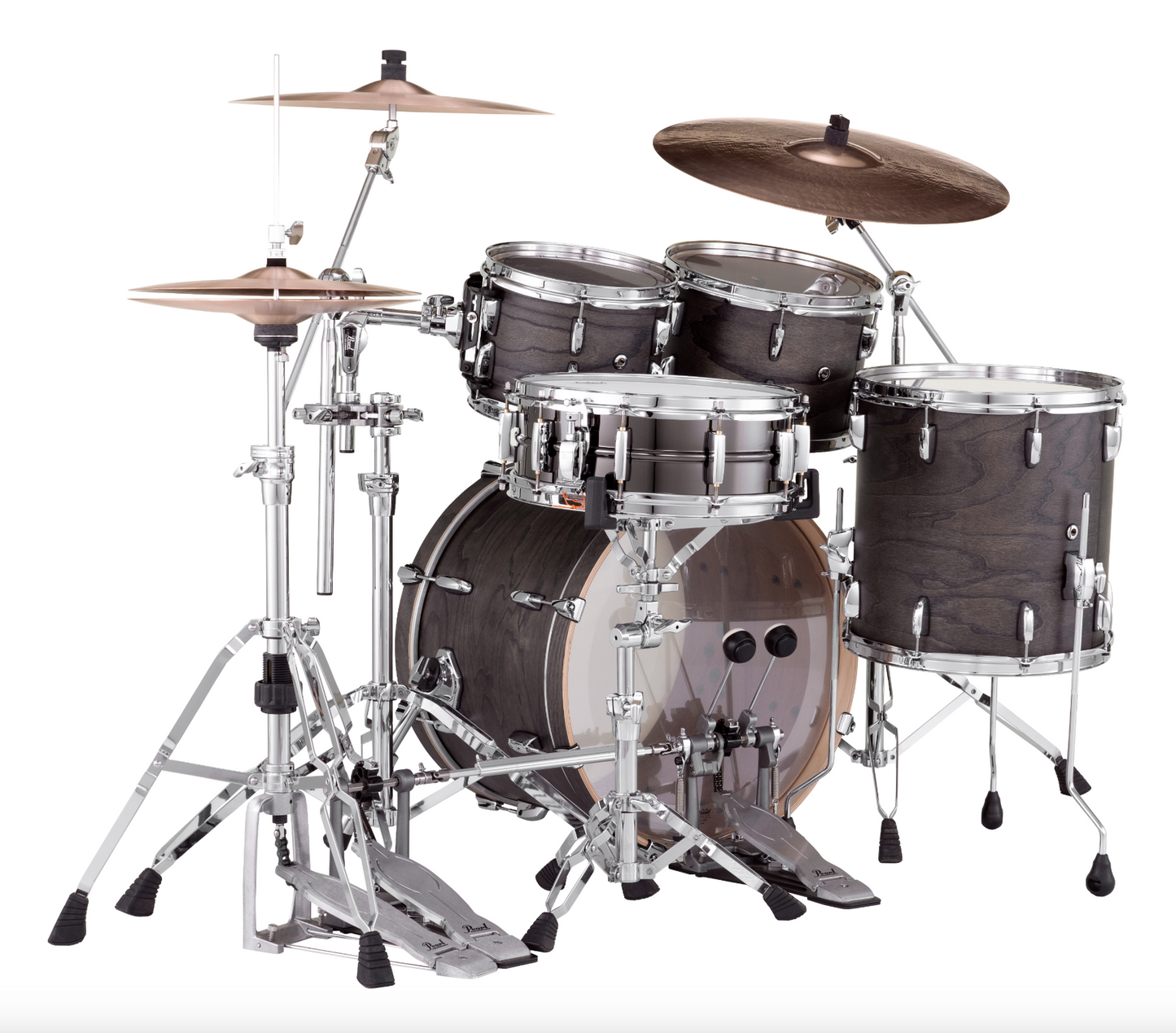 Pearl Session Studio Select 4-piece Shell Pack - 20" Bass Drum BLACK SATIN ASH