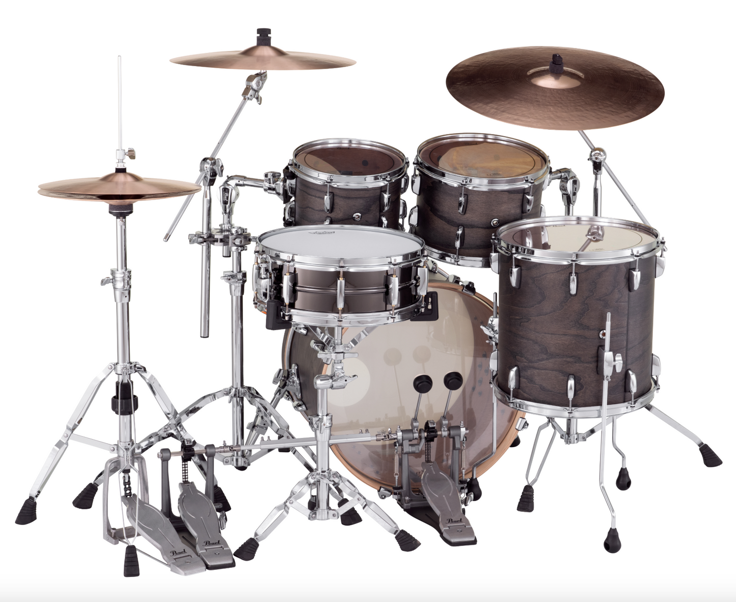 Pearl Session Studio Select 4-piece Shell Pack - 20" Bass Drum BLACK SATIN ASH