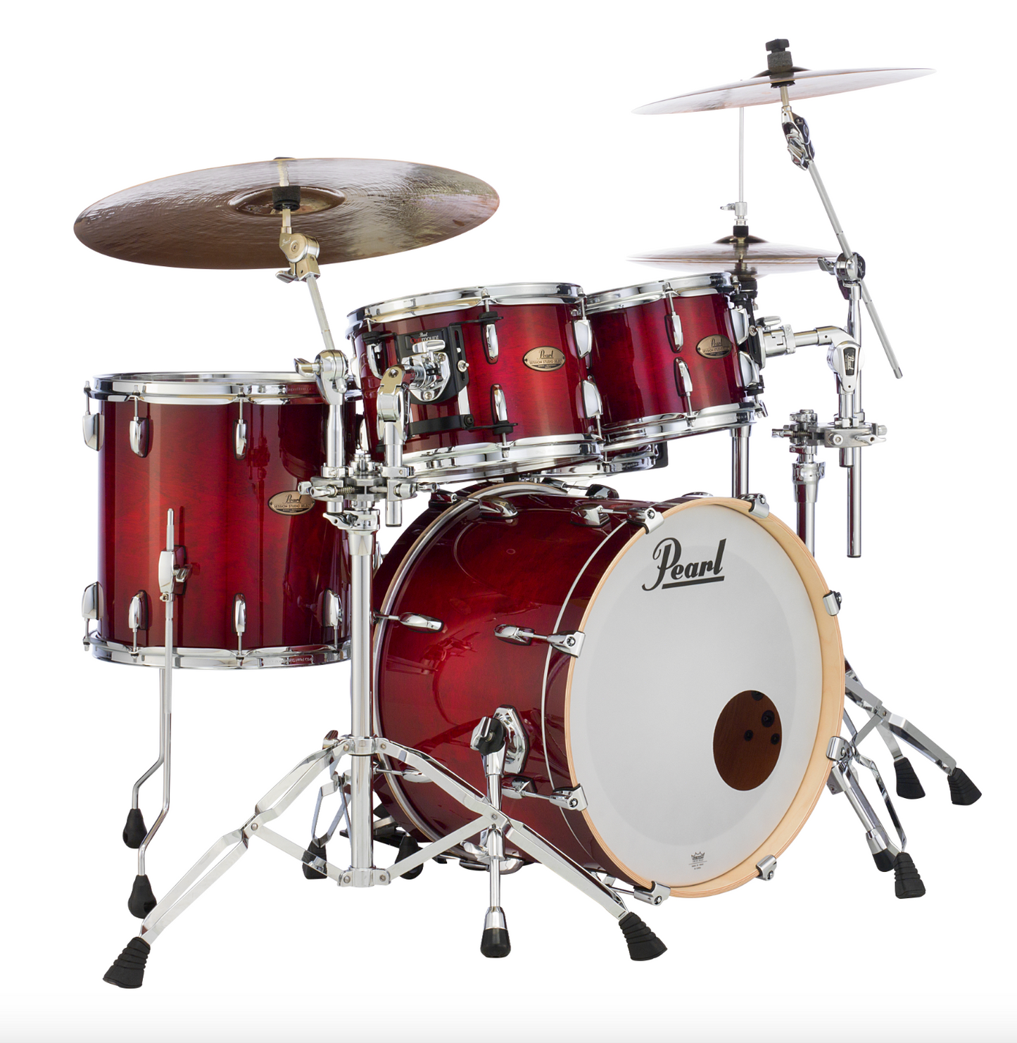 Pearl Session Studio Select 4-piece Shell Pack - 20" Bass Drum ANTIQUE CRIMSON BURST