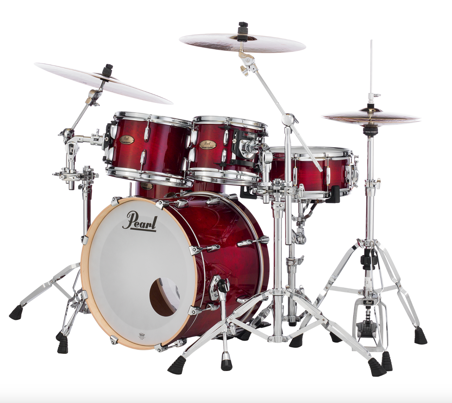 Pearl Session Studio Select 4-piece Shell Pack - 20" Bass Drum ANTIQUE CRIMSON BURST