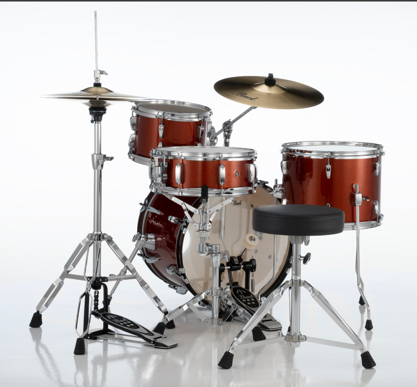 Pearl Roadshow 4-Piece Shell Pack - 18" Bass Drum BURNT ORANGE SPARKLE