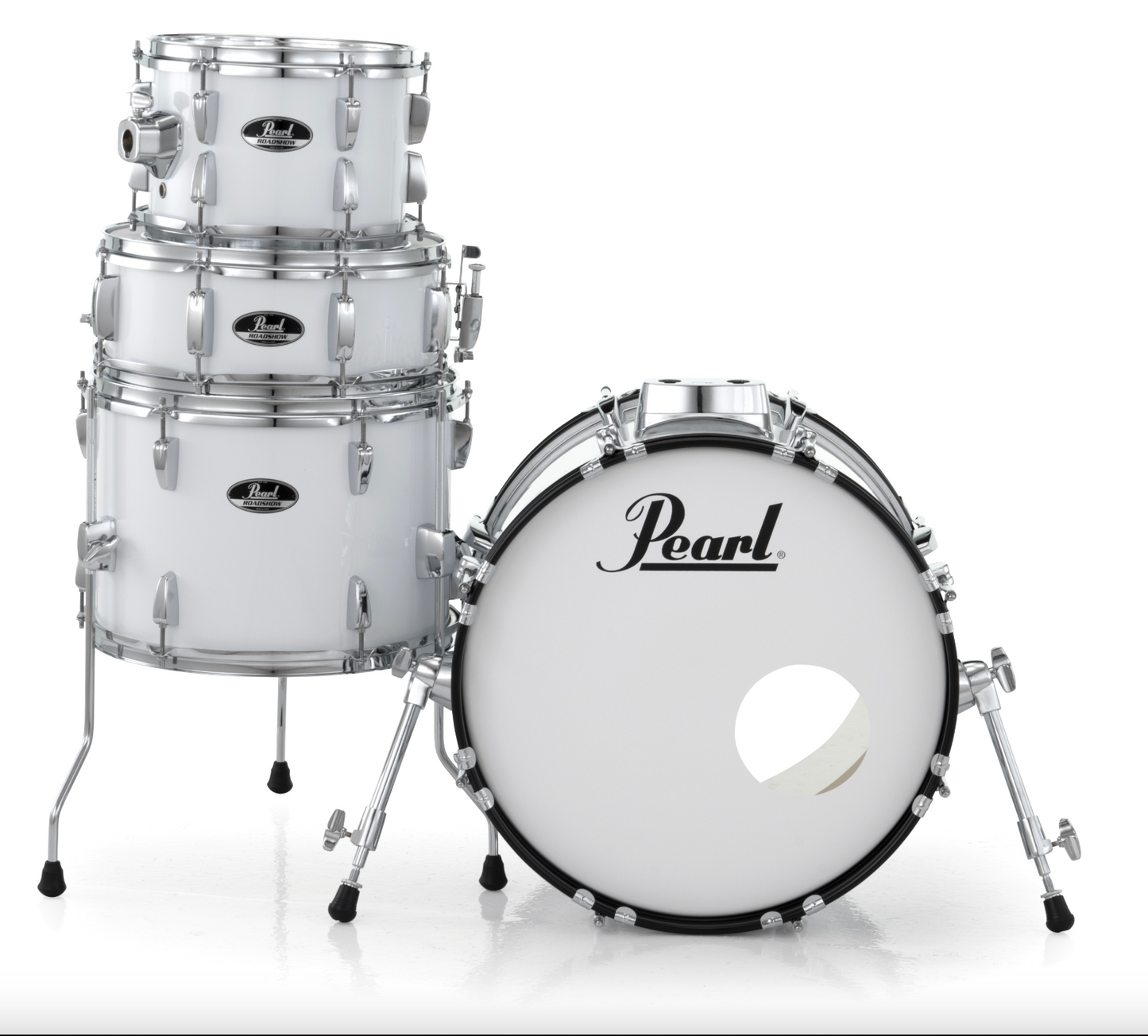 Pearl Roadshow 4-Piece Shell Pack - 18" Bass Drum PURE WHITE