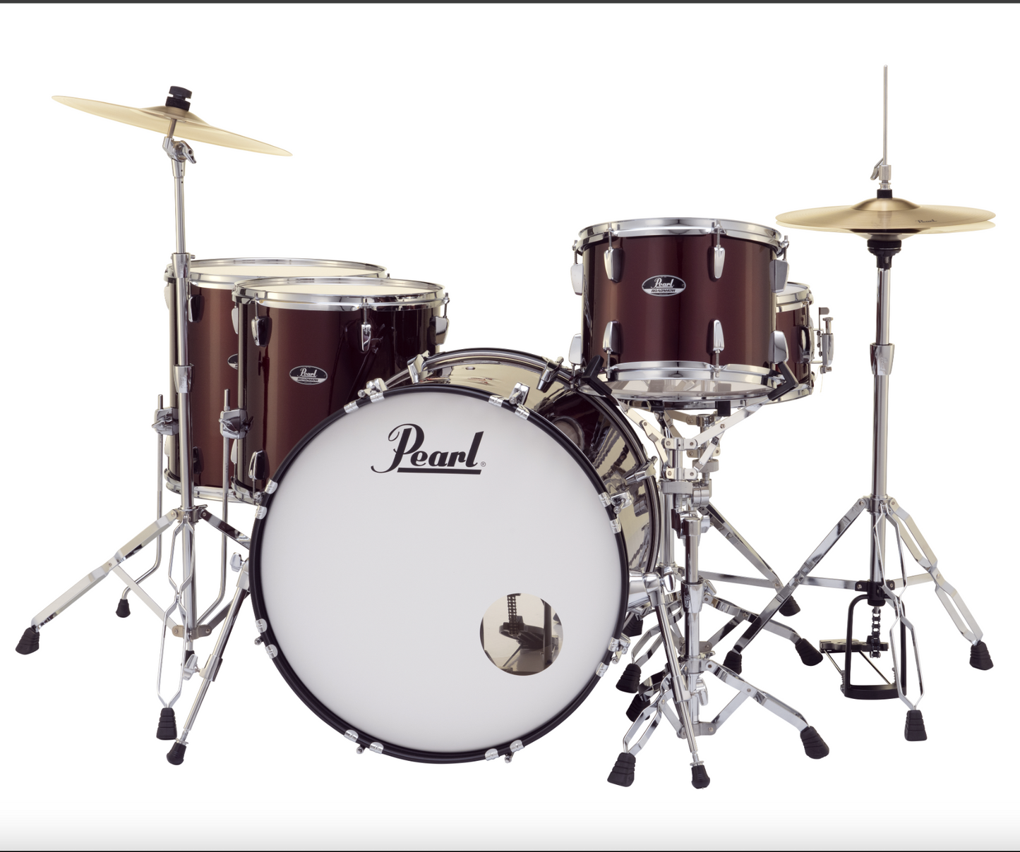 Pearl Roadshow 5-Piece Shell Pack - 22" Bass Drum & 2 Floor Toms RED WINE