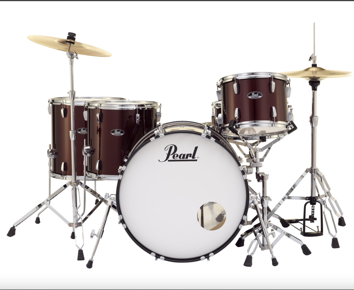 Pearl Roadshow 5-Piece Shell Pack - 22" Bass Drum & 2 Floor Toms RED WINE