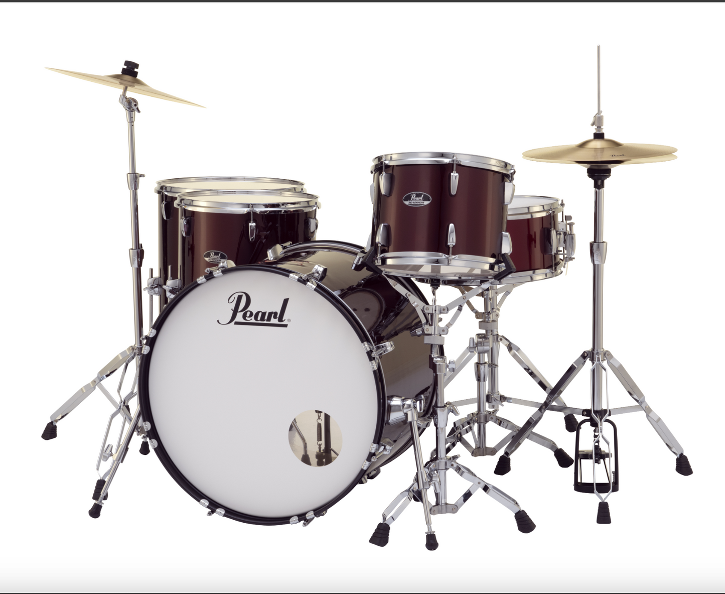 Pearl Roadshow 5-Piece Shell Pack - 22" Bass Drum & 2 Floor Toms RED WINE