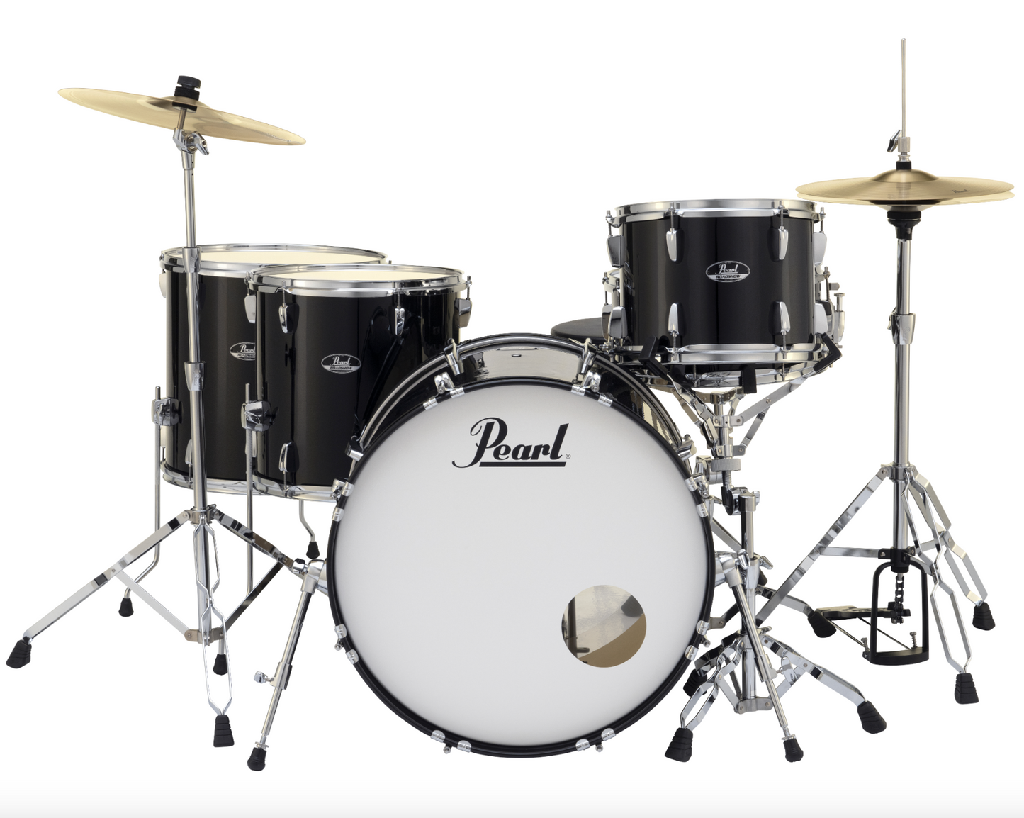 Pearl Roadshow 5-Piece Shell Pack - 22" Bass Drum & 2 Floor Toms JET BLACK