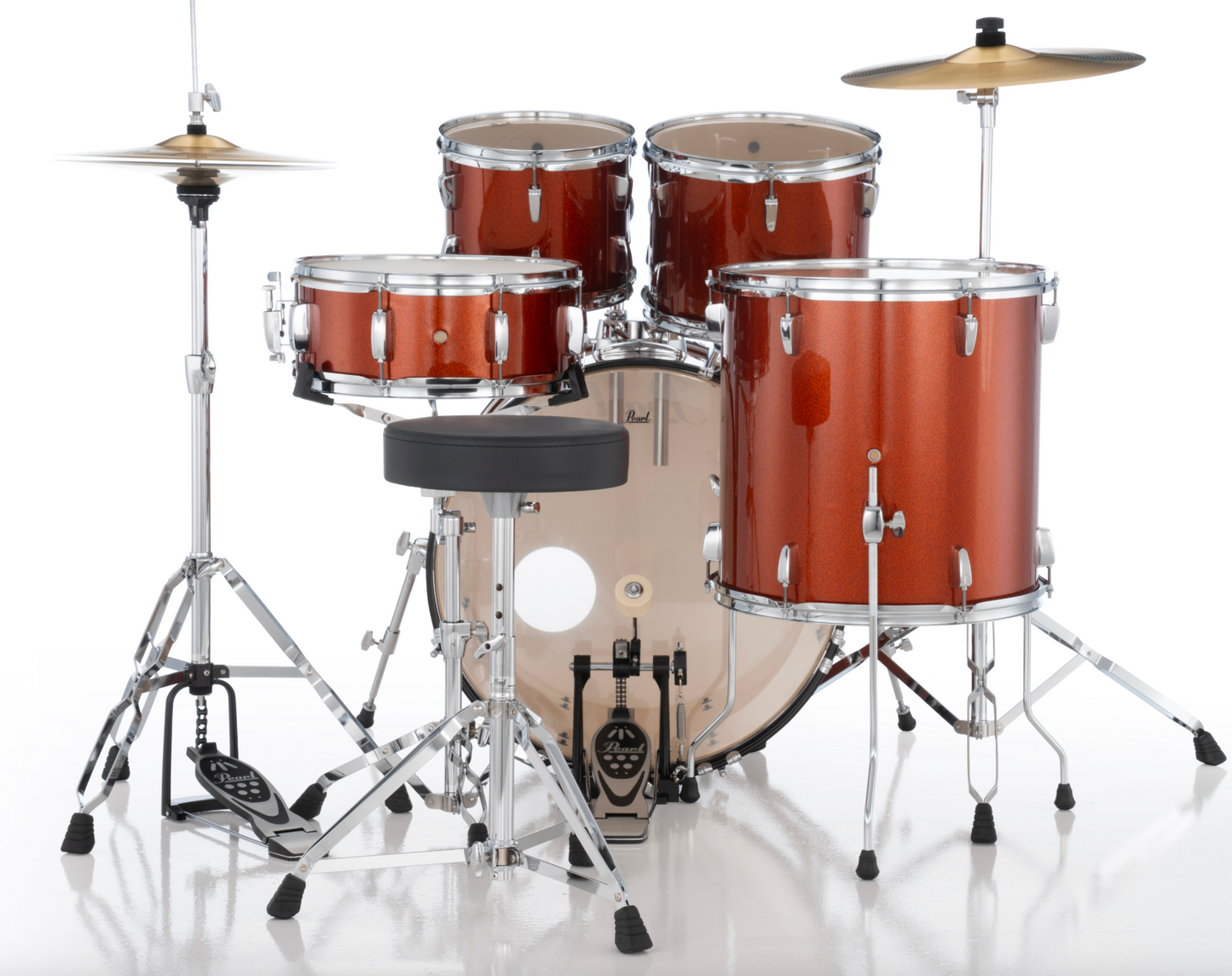 Pearl Roadshow 5-Piece Shell Pack - 22" Bass Drum BURNT ORANGE SPARKLE