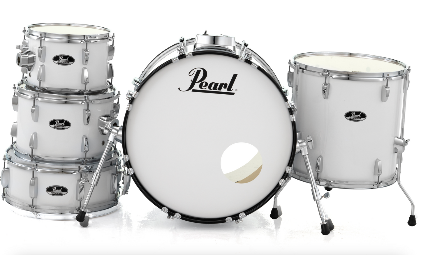 Pearl Roadshow 5-Piece Shell Pack - 20" Bass Drum PURE WHITE