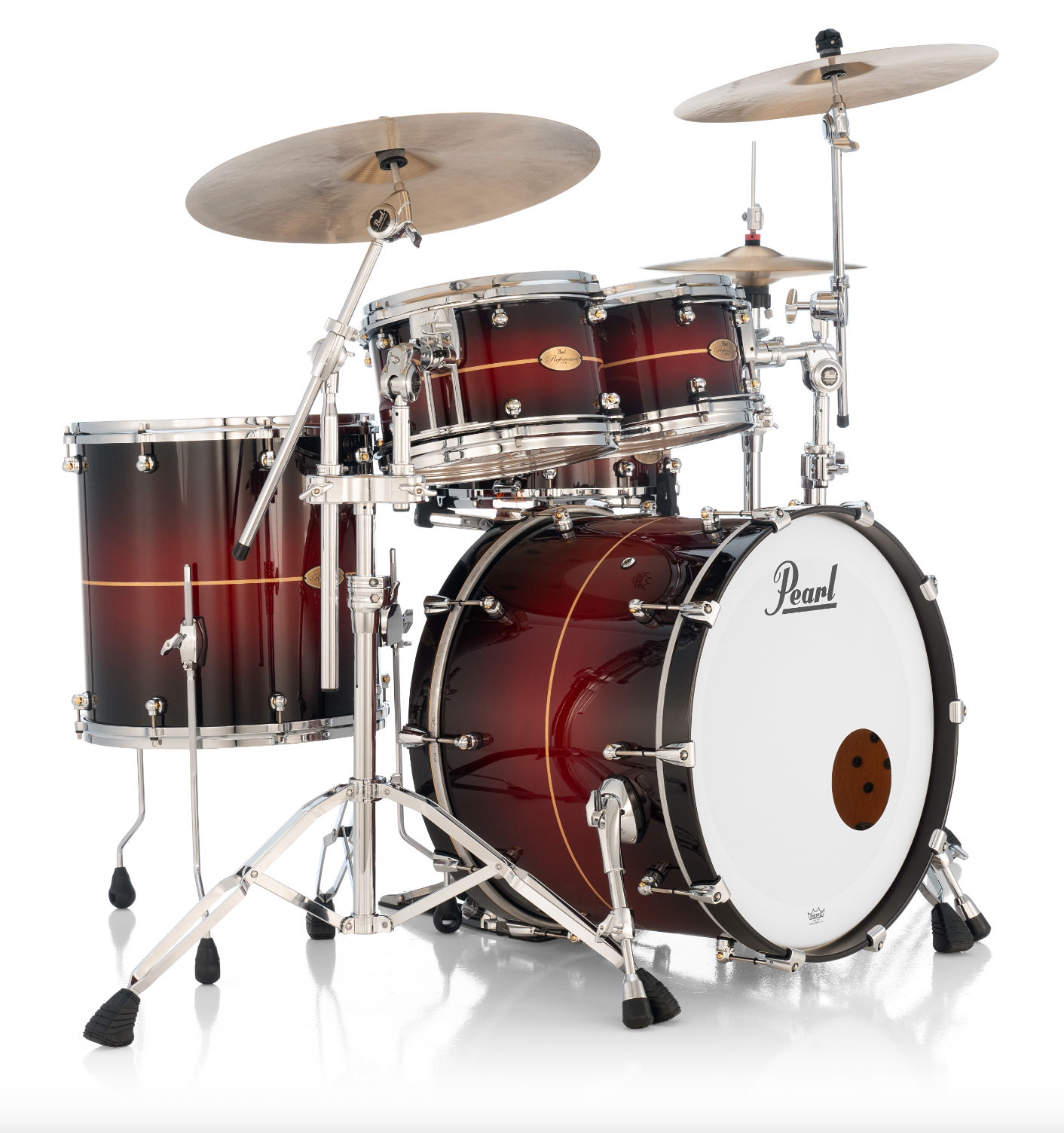 Pearl Reference One 4 Piece Shell Pack "XSP" - 22" Bass Drum NATURAL BANDED REDBURST