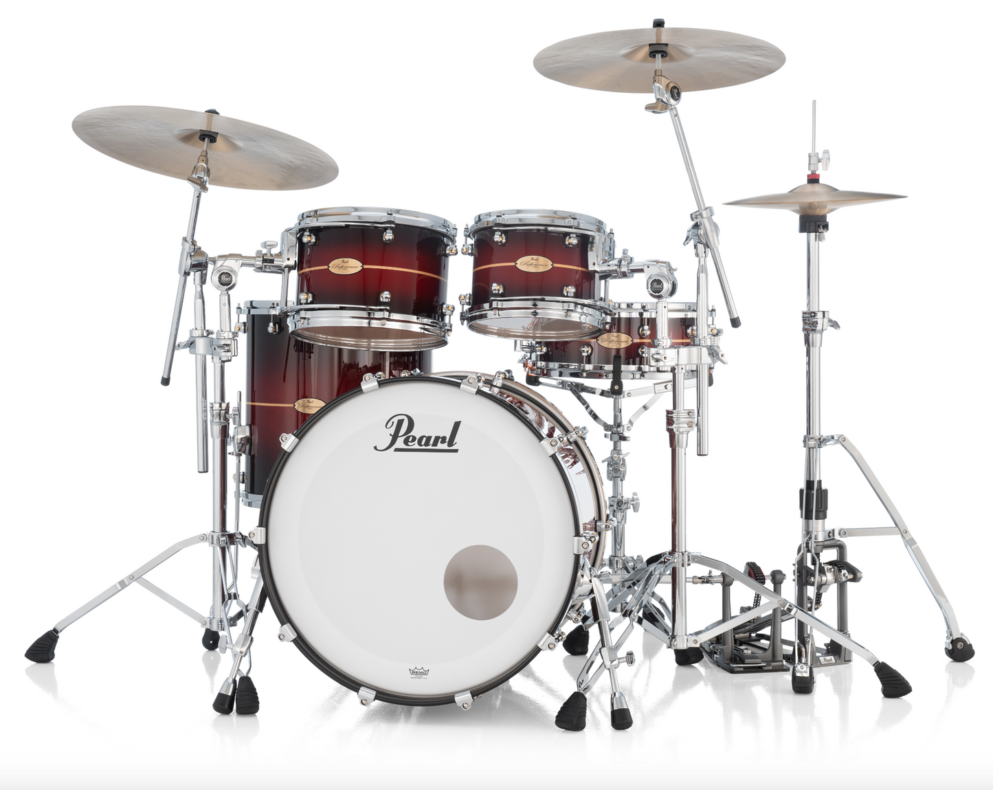 Pearl Reference One 4 Piece Shell Pack "XSP" - 22" Bass Drum NATURAL BANDED REDBURST