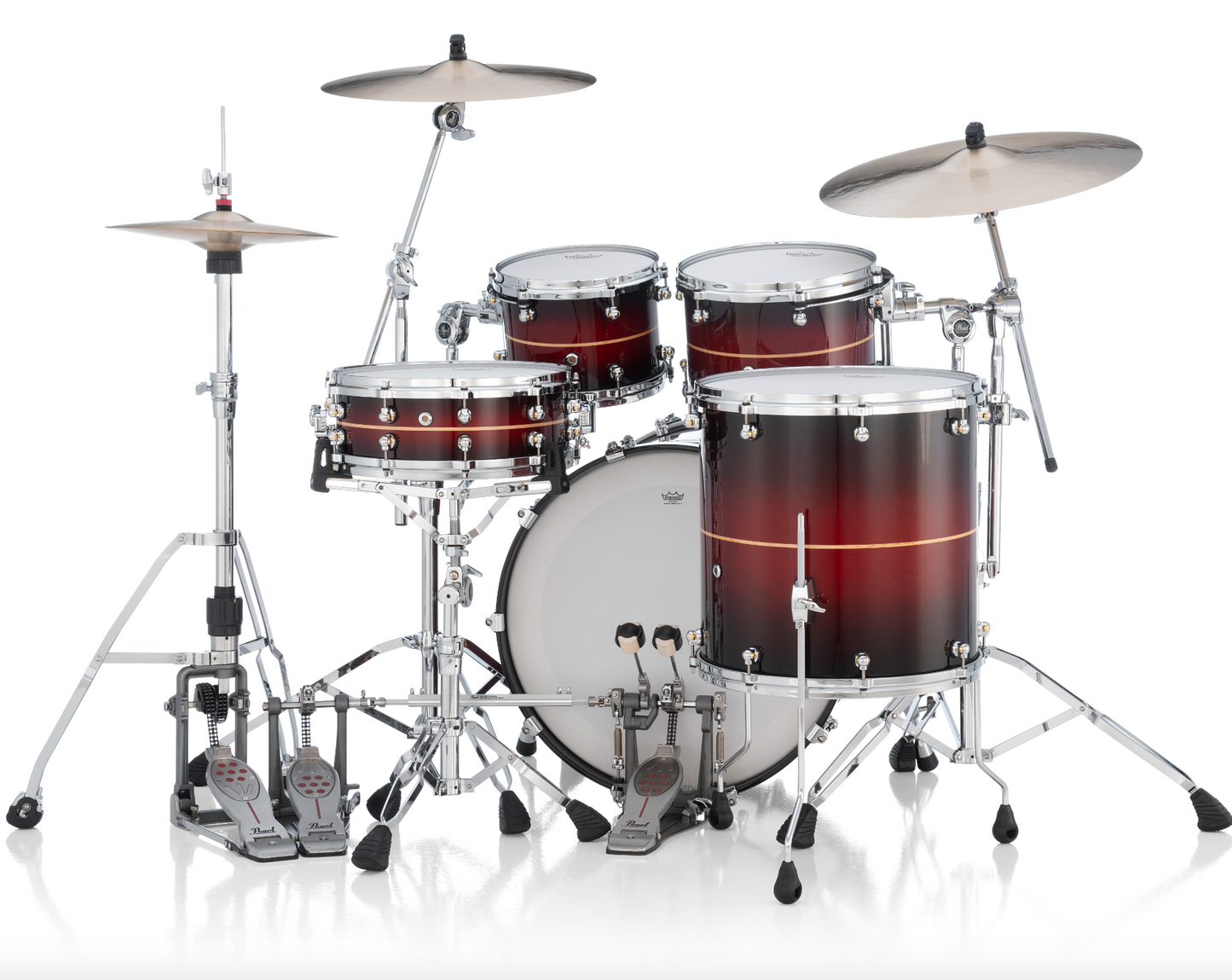 Pearl Reference One 4 Piece Shell Pack "XSP" - 22" Bass Drum NATURAL BANDED REDBURST