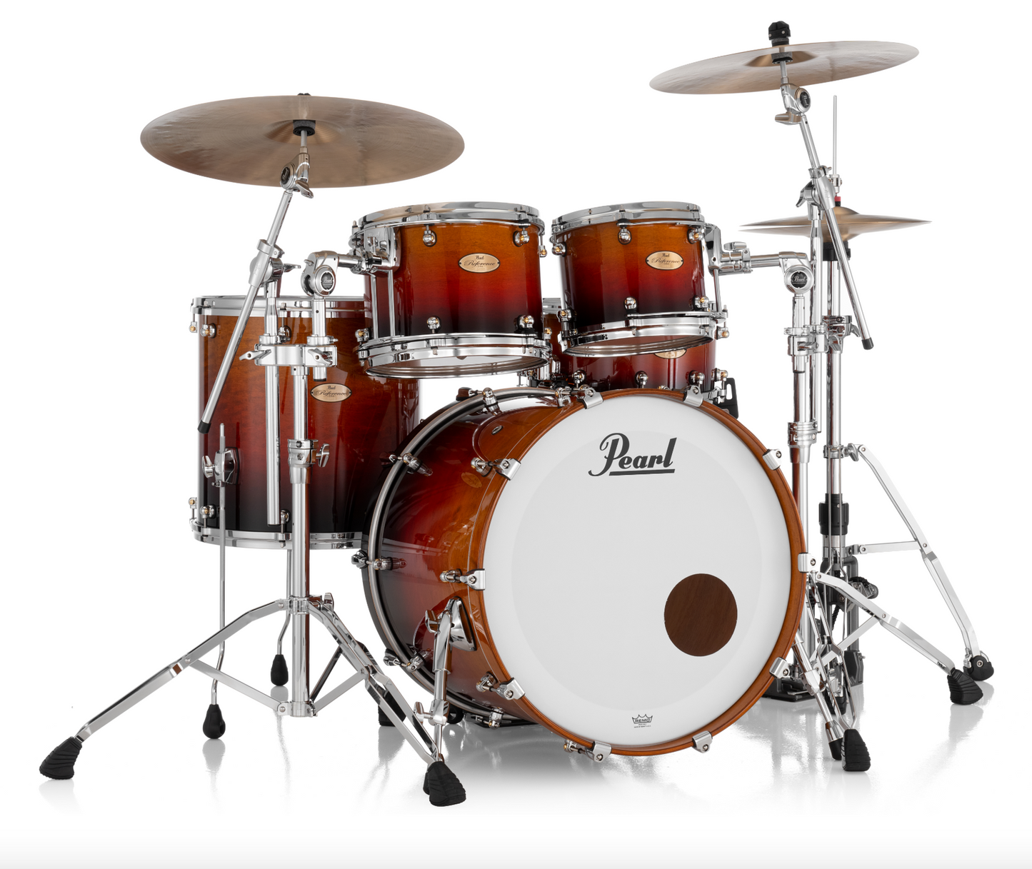 Pearl Reference One 4 Piece Shell Pack "XSP" - 22" Bass Drum CHERRY AMBER FADE