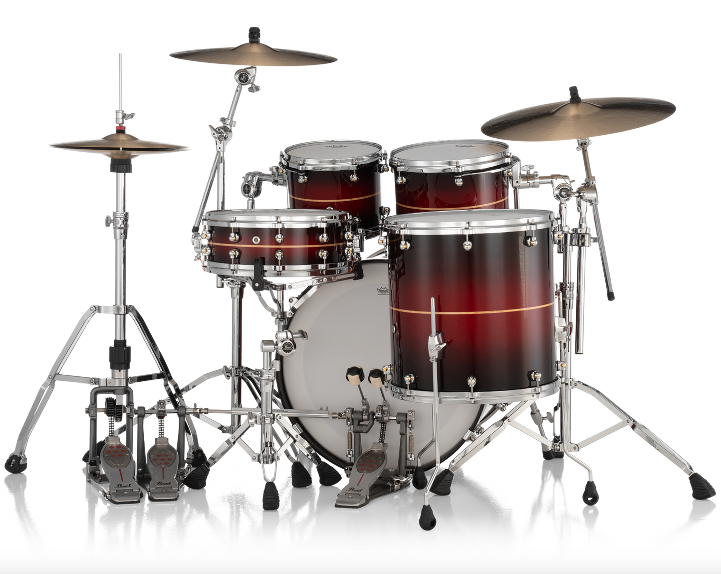 Pearl Reference One 4 Piece Shell Pack "XESP" - 22" Bass Drum NATURAL BANDED REDBURST