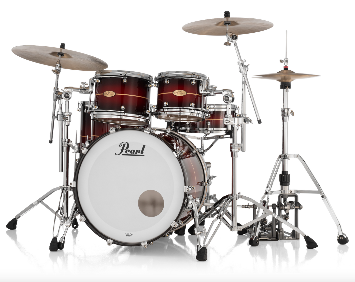 Pearl Reference One 4 Piece Shell Pack "XESP" - 22" Bass Drum NATURAL BANDED REDBURST