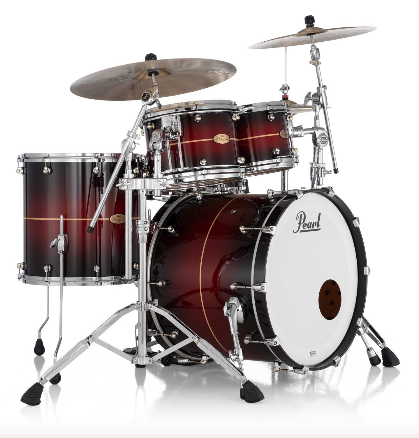 Pearl Reference One 4 Piece Shell Pack "XESP" - 22" Bass Drum NATURAL BANDED REDBURST