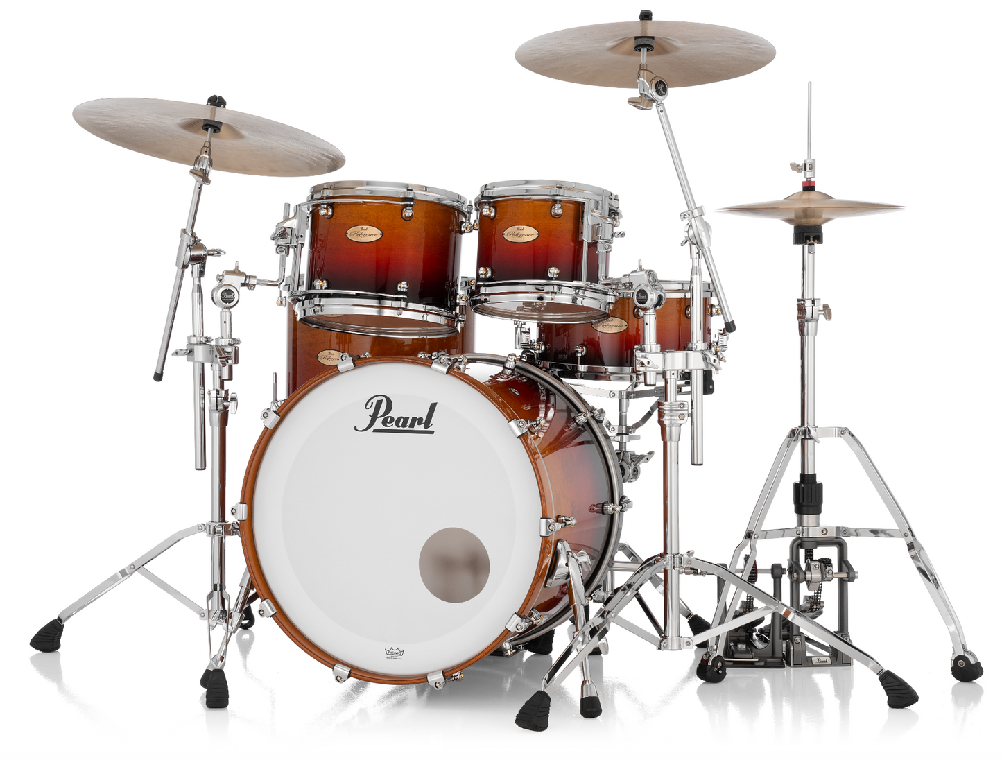 Pearl Reference One 4 Piece Shell Pack "XESP" - 22" Bass Drum CHERRY AMBER FADE